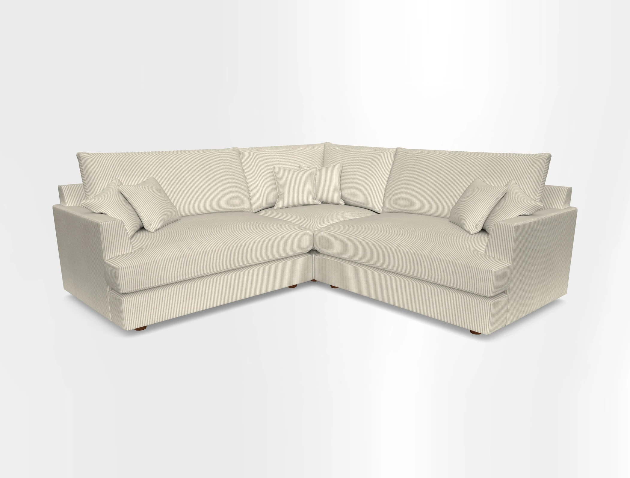 Slingsby Small Fitted Cover Corner Unit LHF & RHF in Two Tone Plain Biscuit.  Loose cover version available