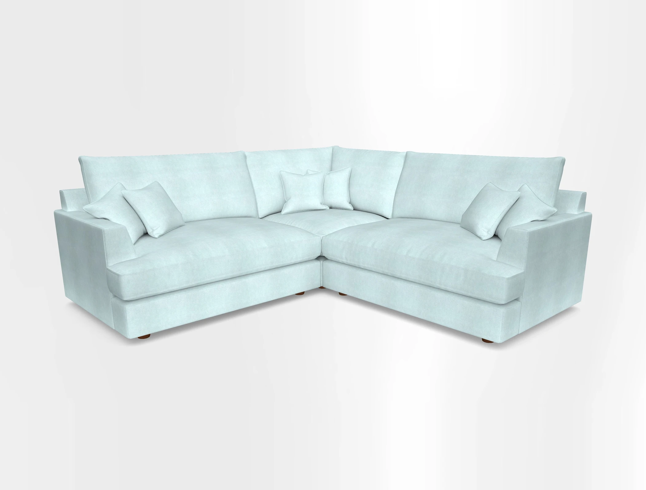 Slingsby Small Fitted Cover Corner Unit LHF & RHF in Two Tone Plain Biscuit.  Loose cover version available