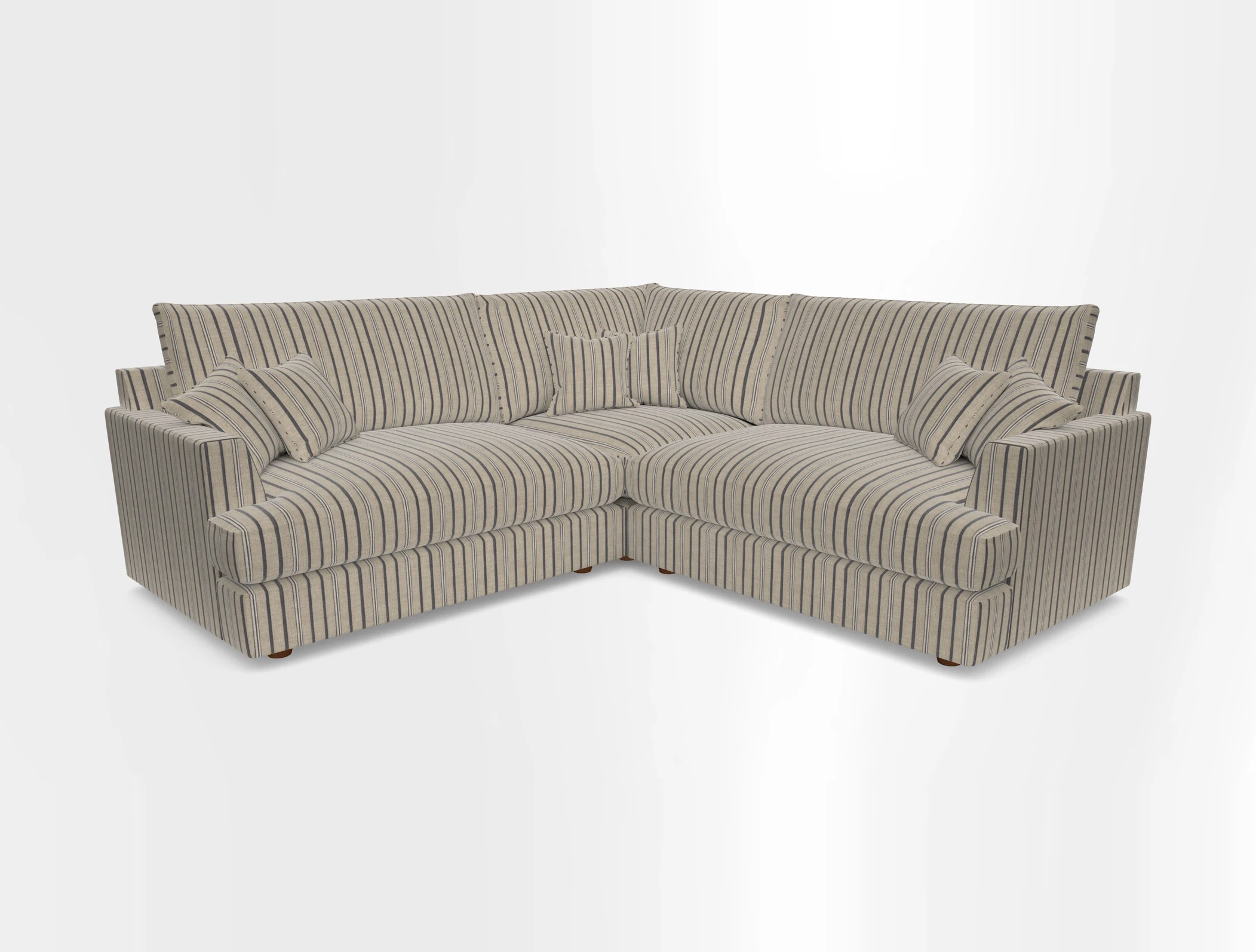 Slingsby Small Fitted Cover Corner Unit LHF & RHF in Two Tone Plain Biscuit.  Loose cover version available