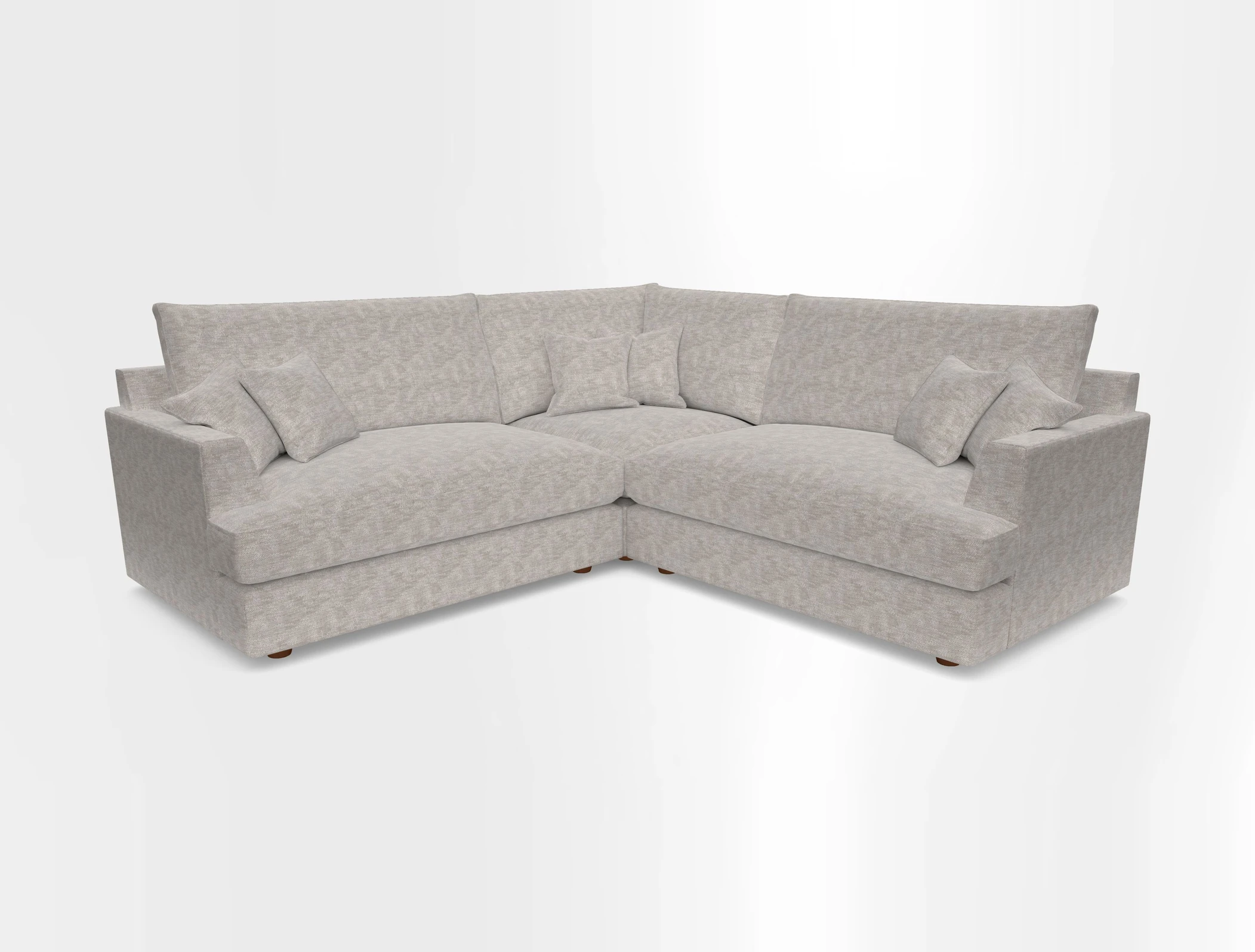 Slingsby Small Fitted Cover Corner Unit LHF & RHF in Two Tone Plain Biscuit.  Loose cover version available