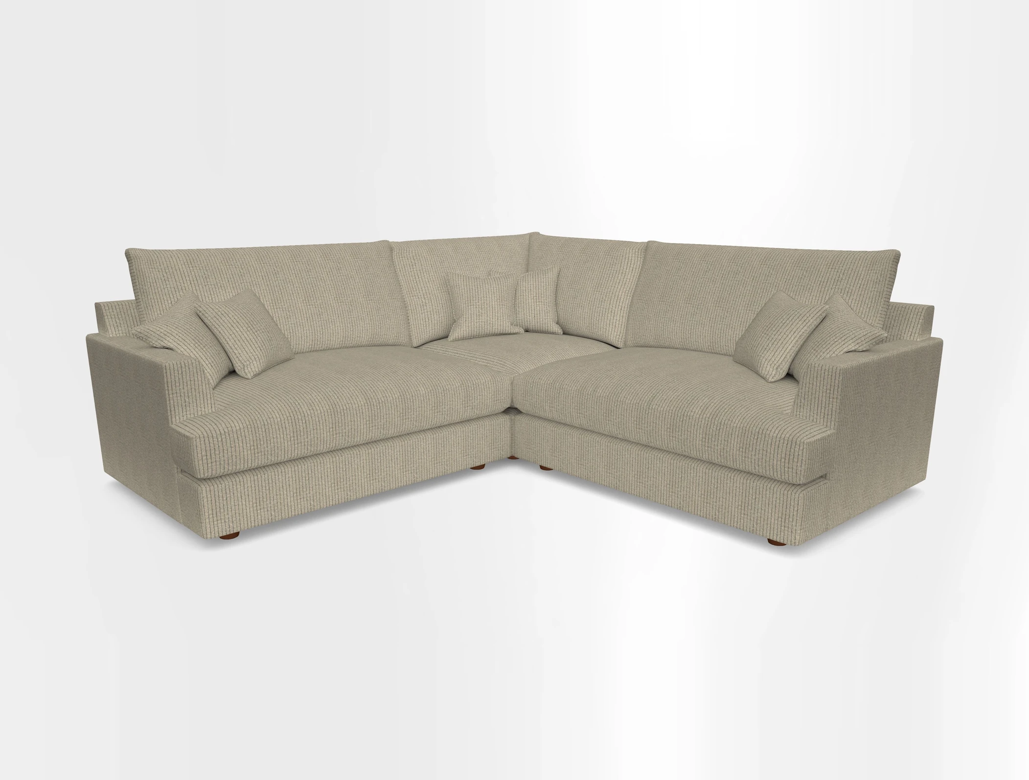 Slingsby Small Fitted Cover Corner Unit LHF & RHF in Two Tone Plain Biscuit.  Loose cover version available