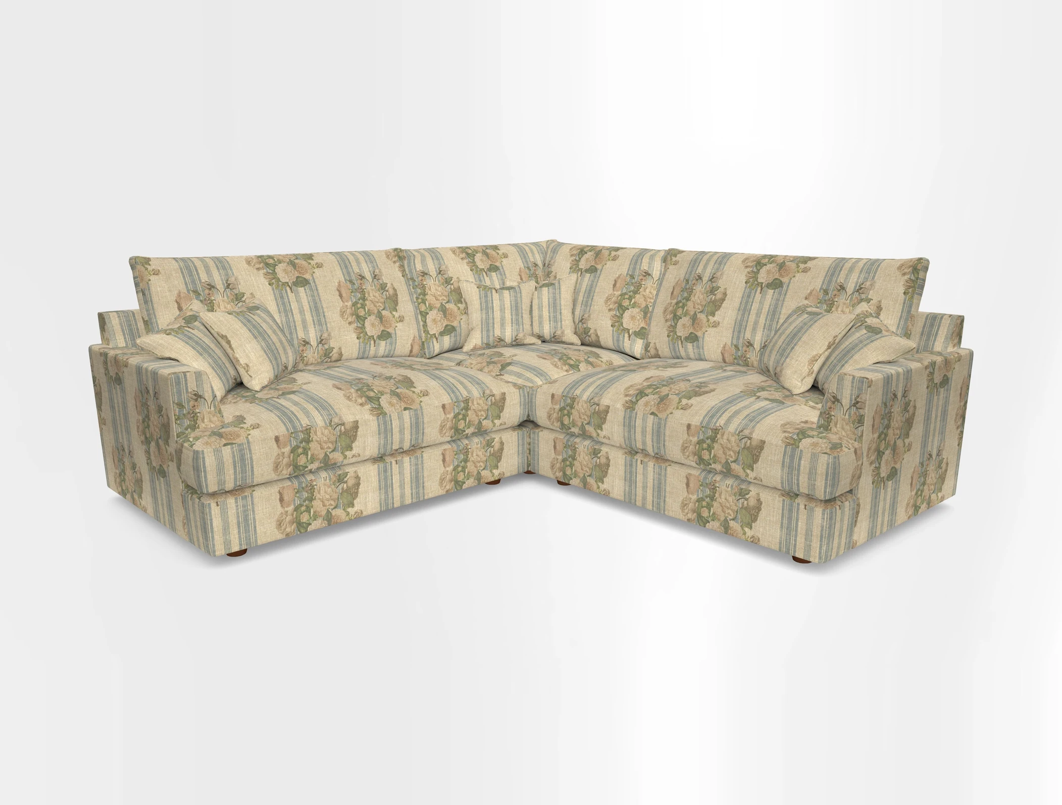 Slingsby Small Fitted Cover Corner Unit LHF & RHF in Two Tone Plain Biscuit.  Loose cover version available