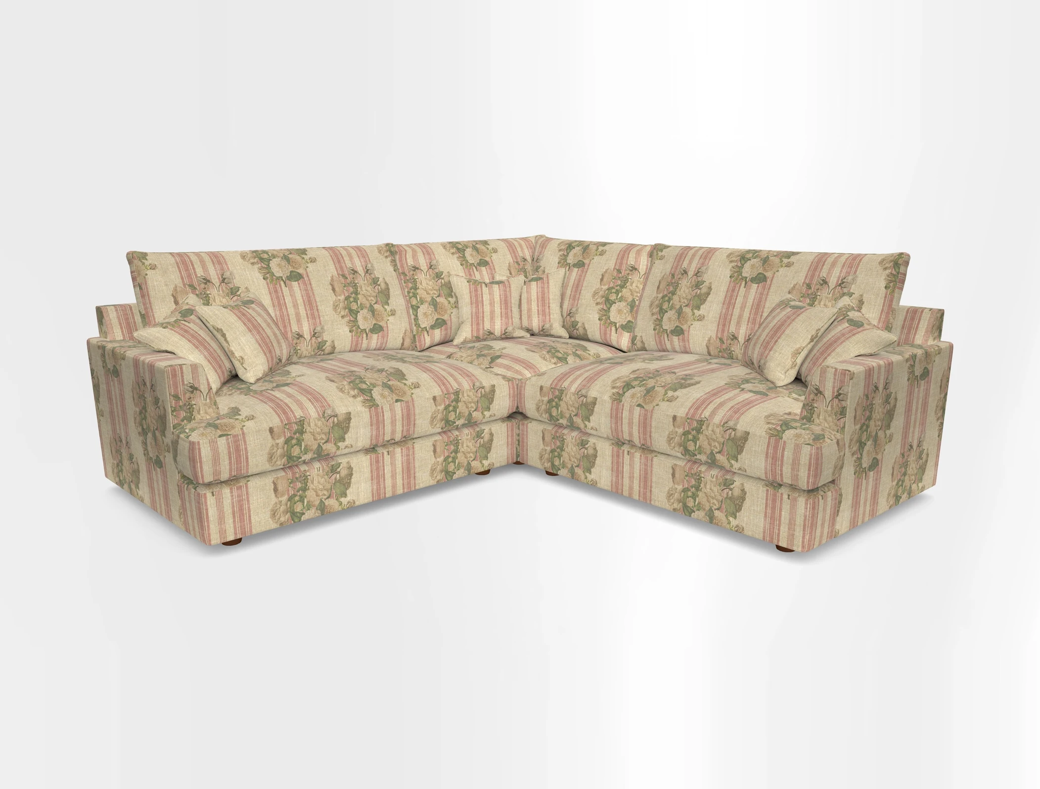 Slingsby Small Fitted Cover Corner Unit LHF & RHF in Two Tone Plain Biscuit.  Loose cover version available
