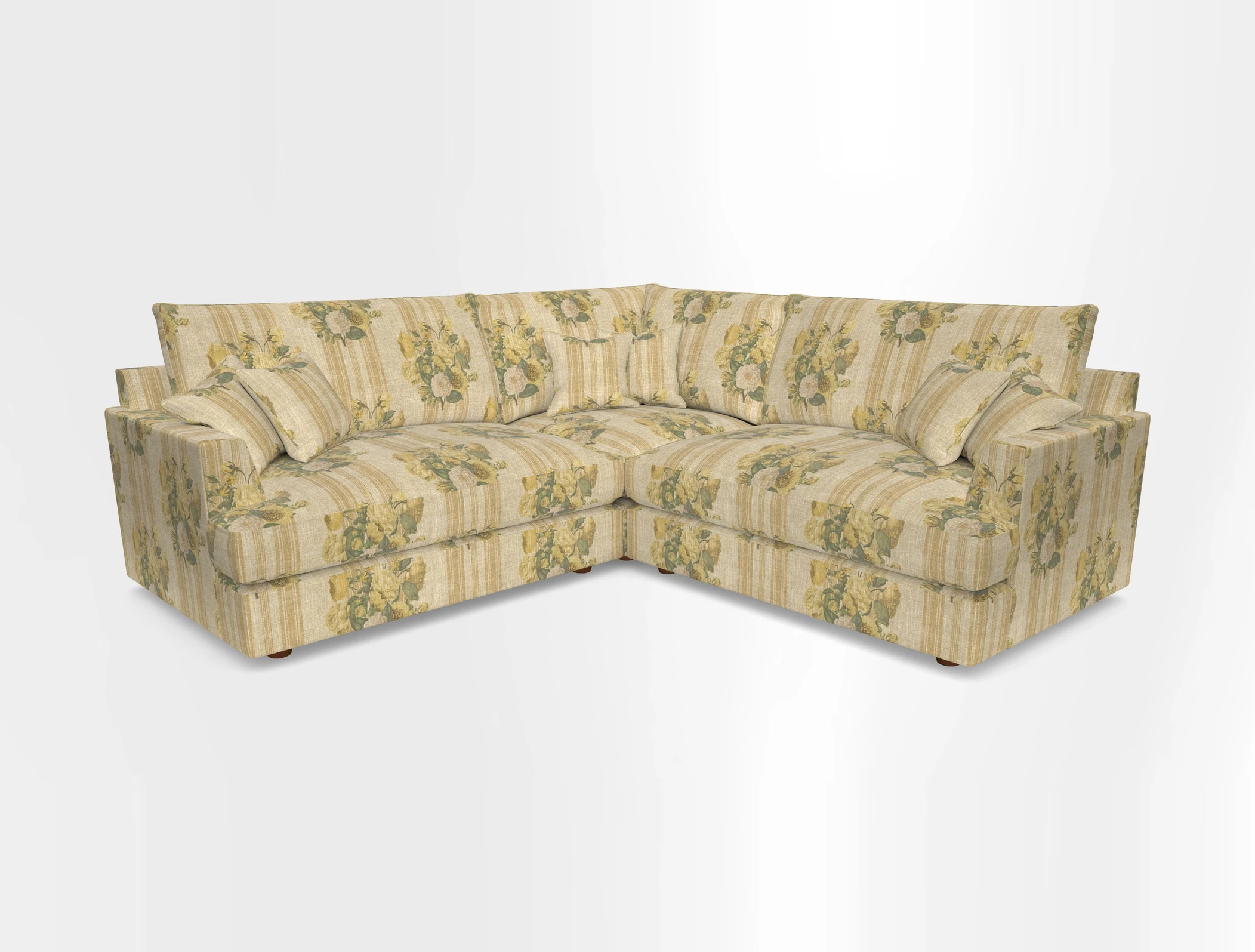Slingsby Small Fitted Cover Corner Unit LHF & RHF in Two Tone Plain Biscuit.  Loose cover version available