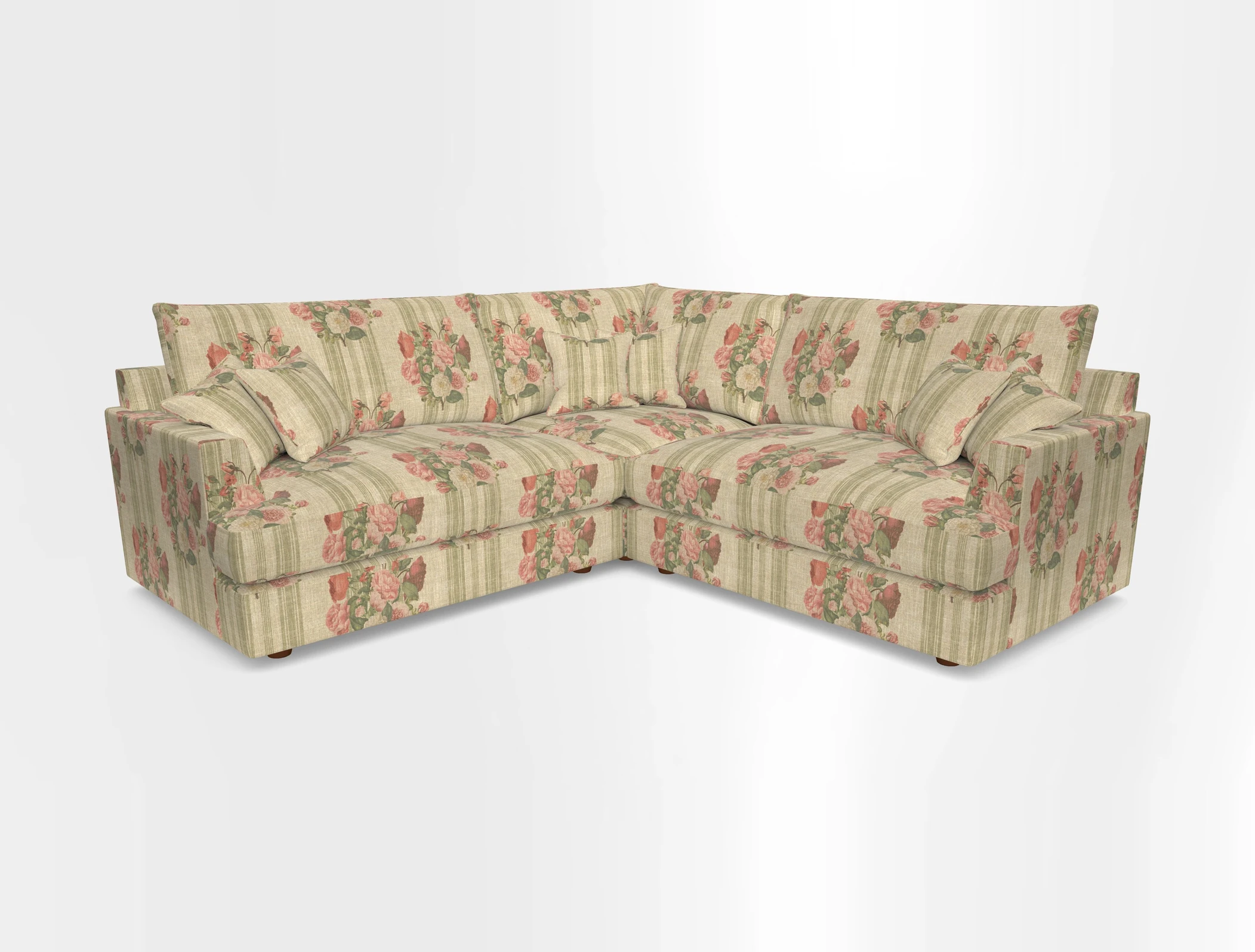Slingsby Small Fitted Cover Corner Unit LHF & RHF in Two Tone Plain Biscuit.  Loose cover version available