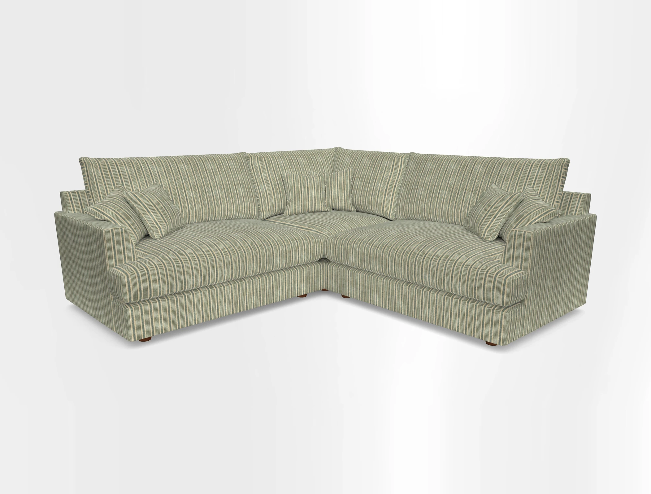 Slingsby Small Fitted Cover Corner Unit LHF & RHF in Two Tone Plain Biscuit.  Loose cover version available