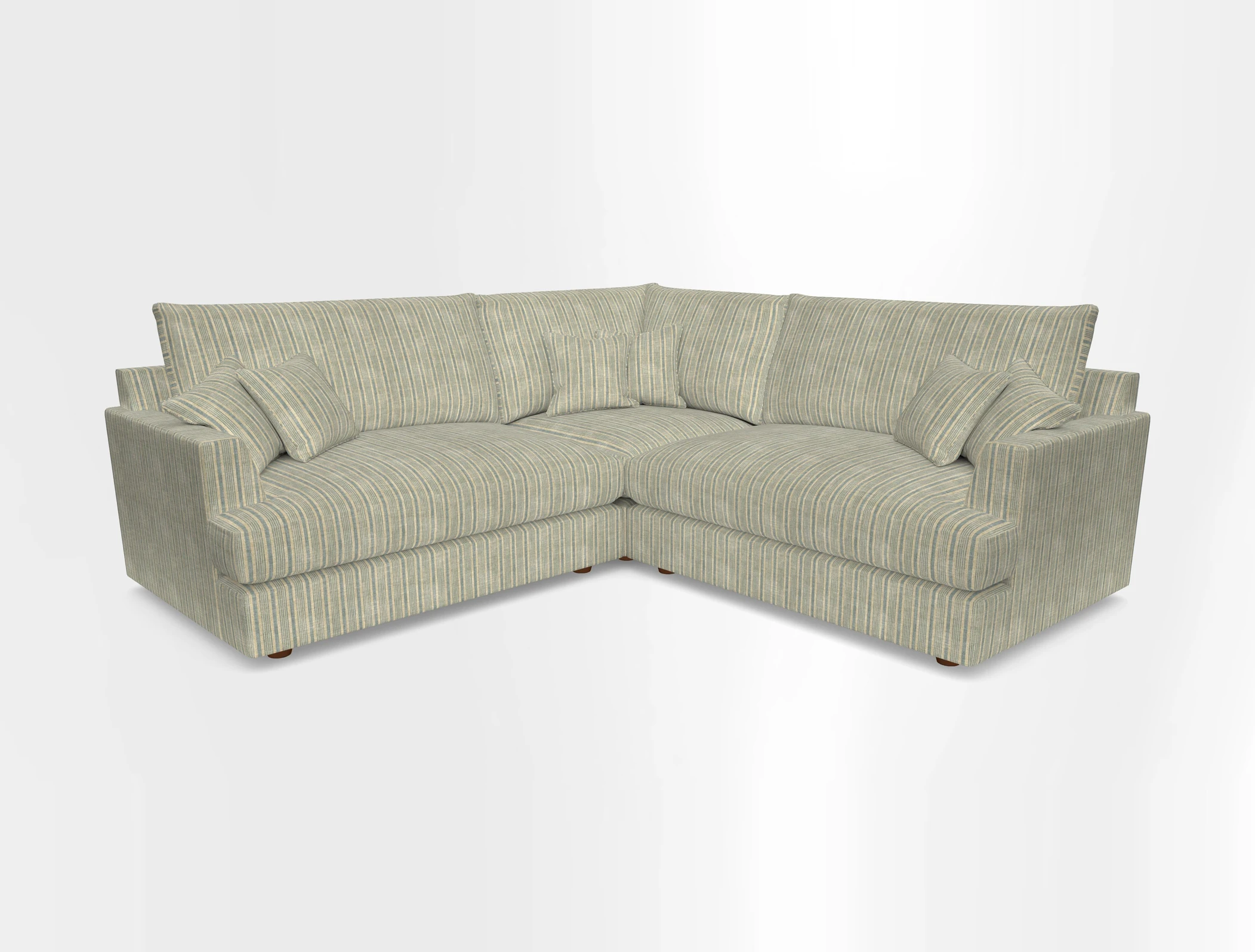 Slingsby Small Fitted Cover Corner Unit LHF & RHF in Two Tone Plain Biscuit.  Loose cover version available