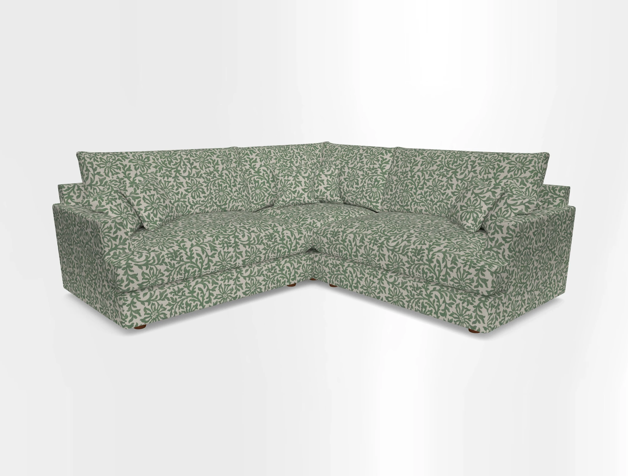Slingsby Small Fitted Cover Corner Unit LHF & RHF in Two Tone Plain Biscuit.  Loose cover version available