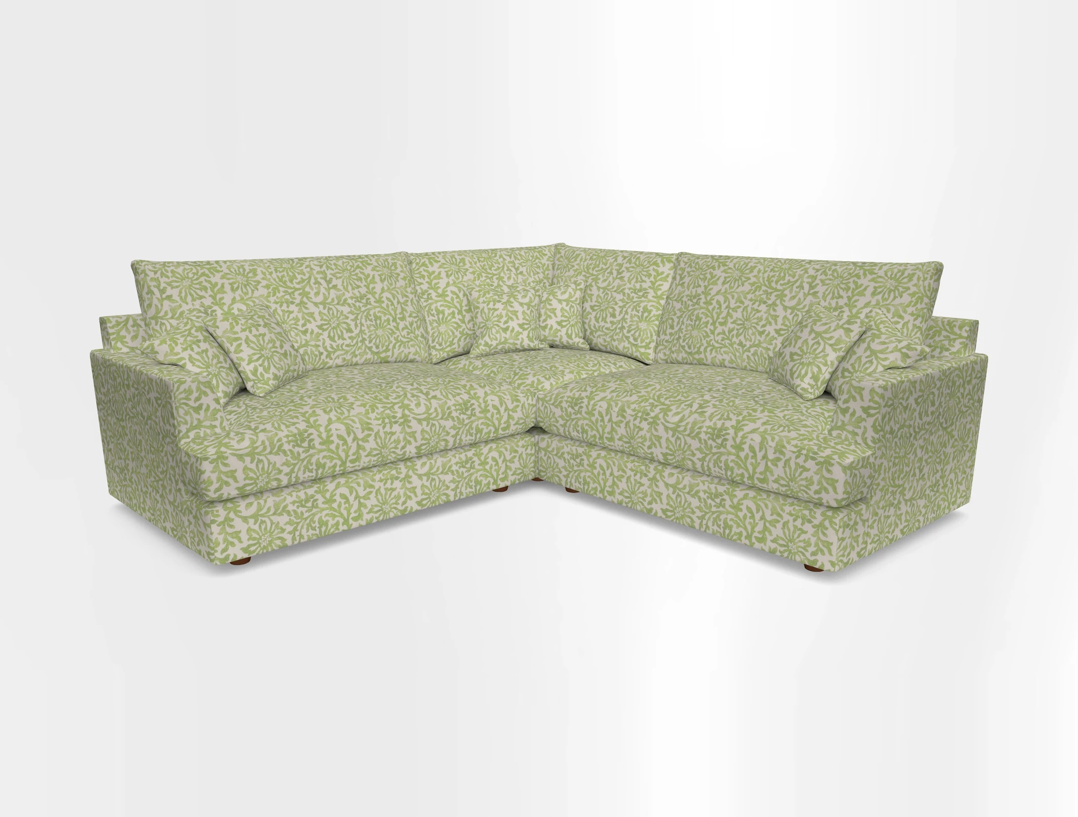 Slingsby Small Fitted Cover Corner Unit LHF & RHF in Two Tone Plain Biscuit.  Loose cover version available