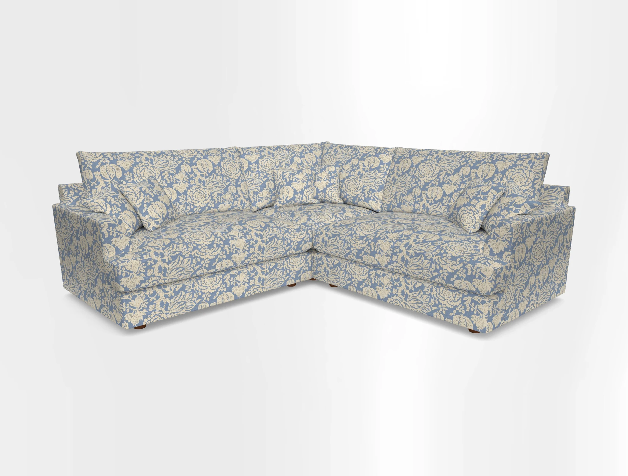 Slingsby Small Fitted Cover Corner Unit LHF & RHF in Two Tone Plain Biscuit.  Loose cover version available