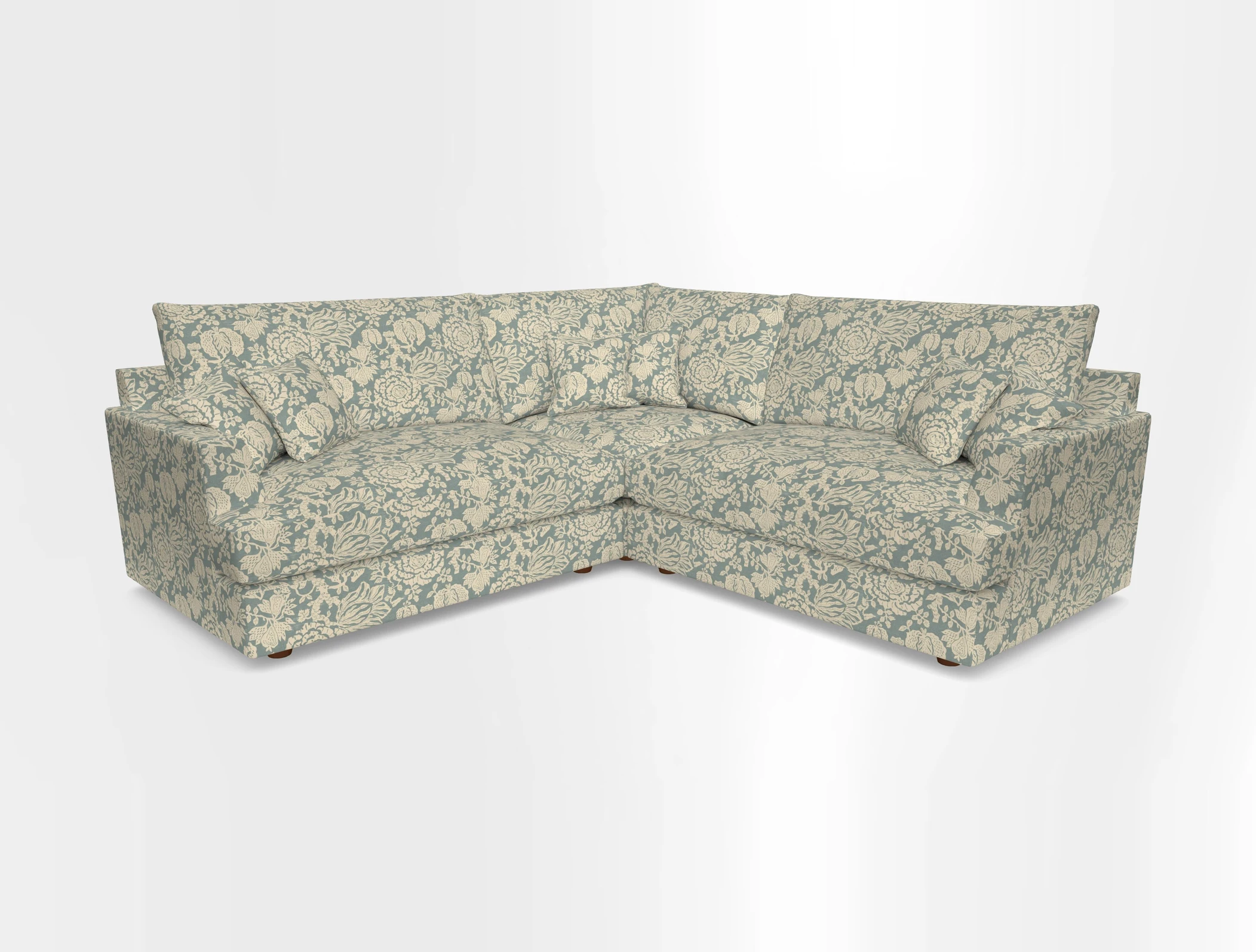 Slingsby Small Fitted Cover Corner Unit LHF & RHF in Two Tone Plain Biscuit.  Loose cover version available