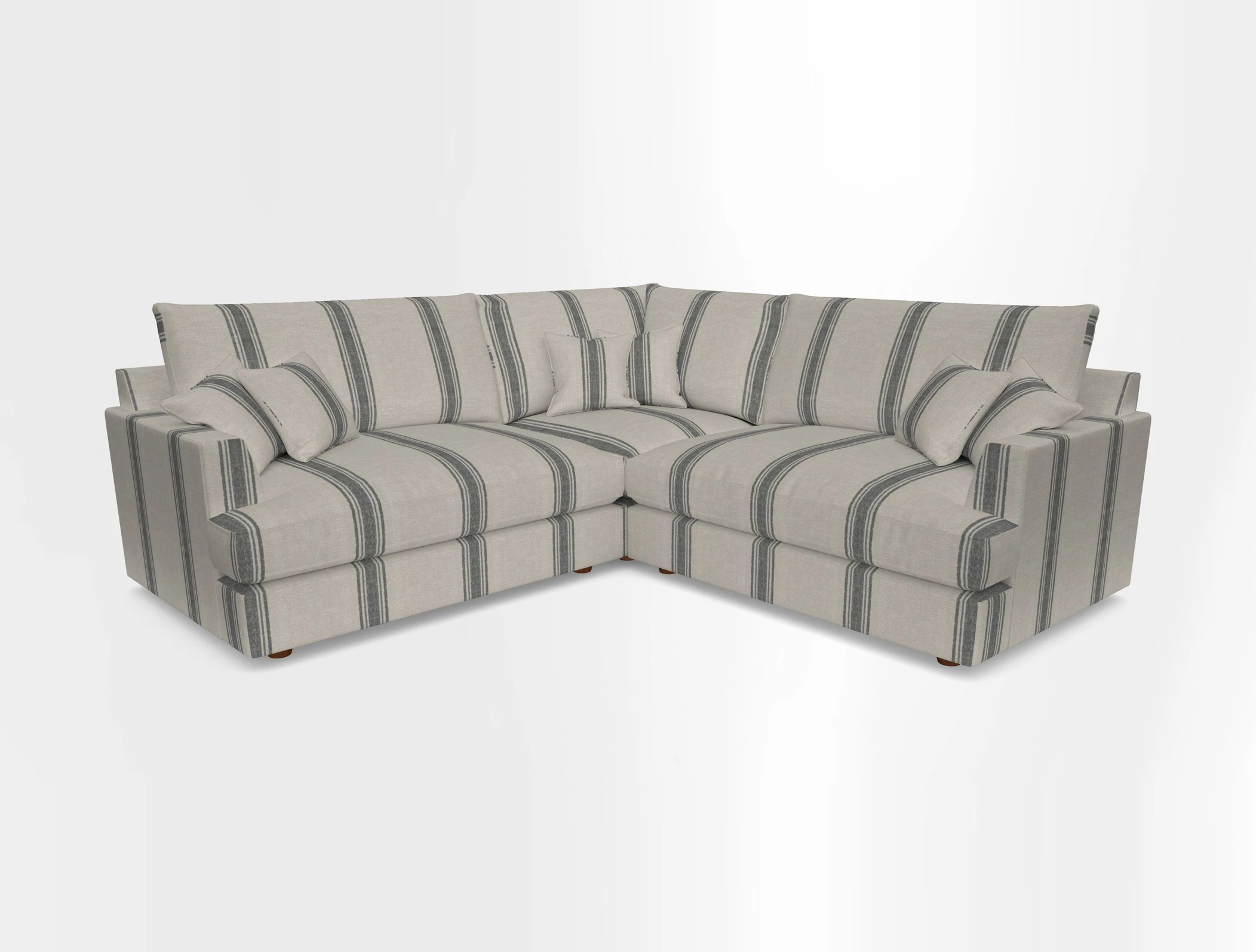 Slingsby Small Fitted Cover Corner Unit LHF & RHF in Two Tone Plain Biscuit.  Loose cover version available