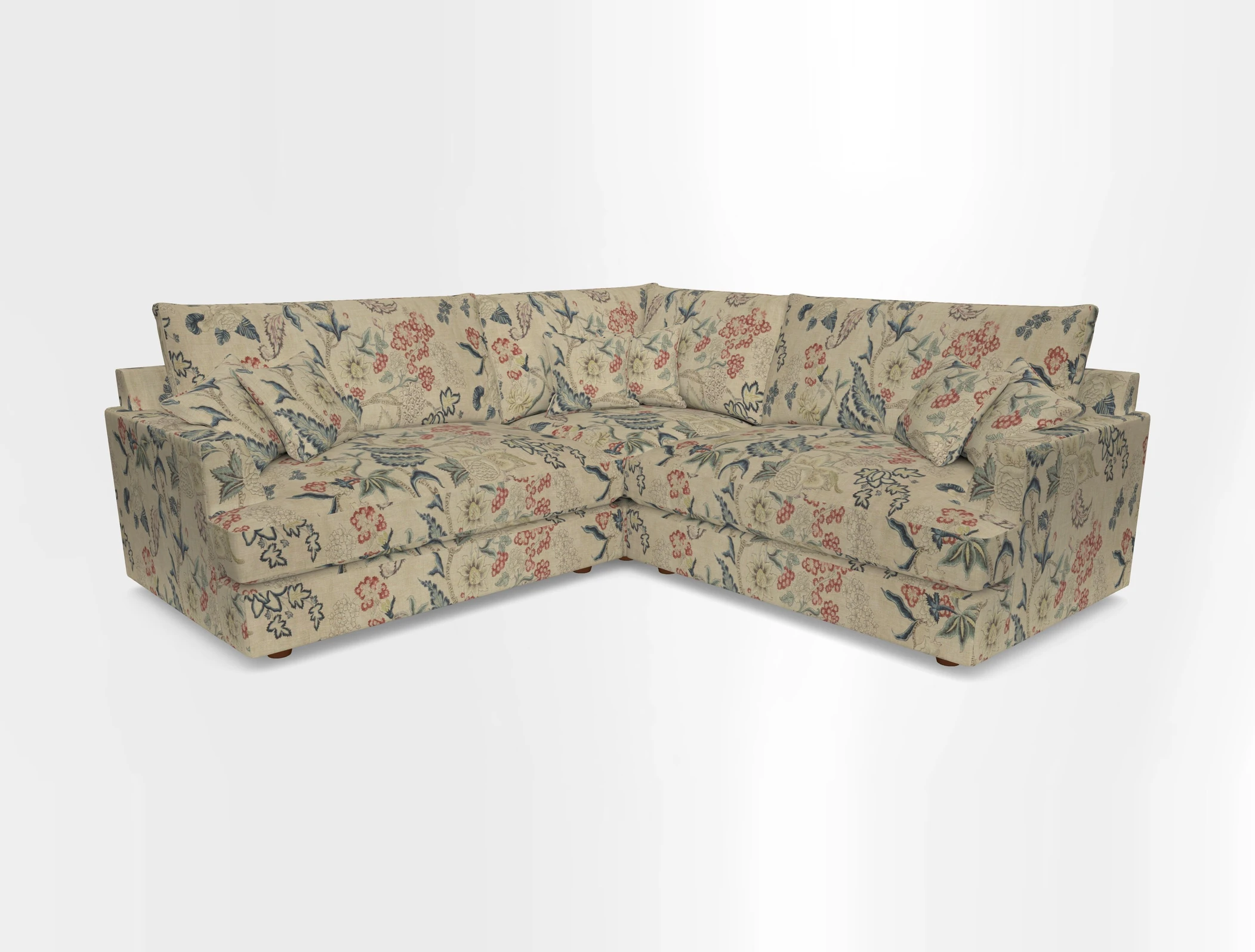 Slingsby Small Fitted Cover Corner Unit LHF & RHF in Two Tone Plain Biscuit.  Loose cover version available