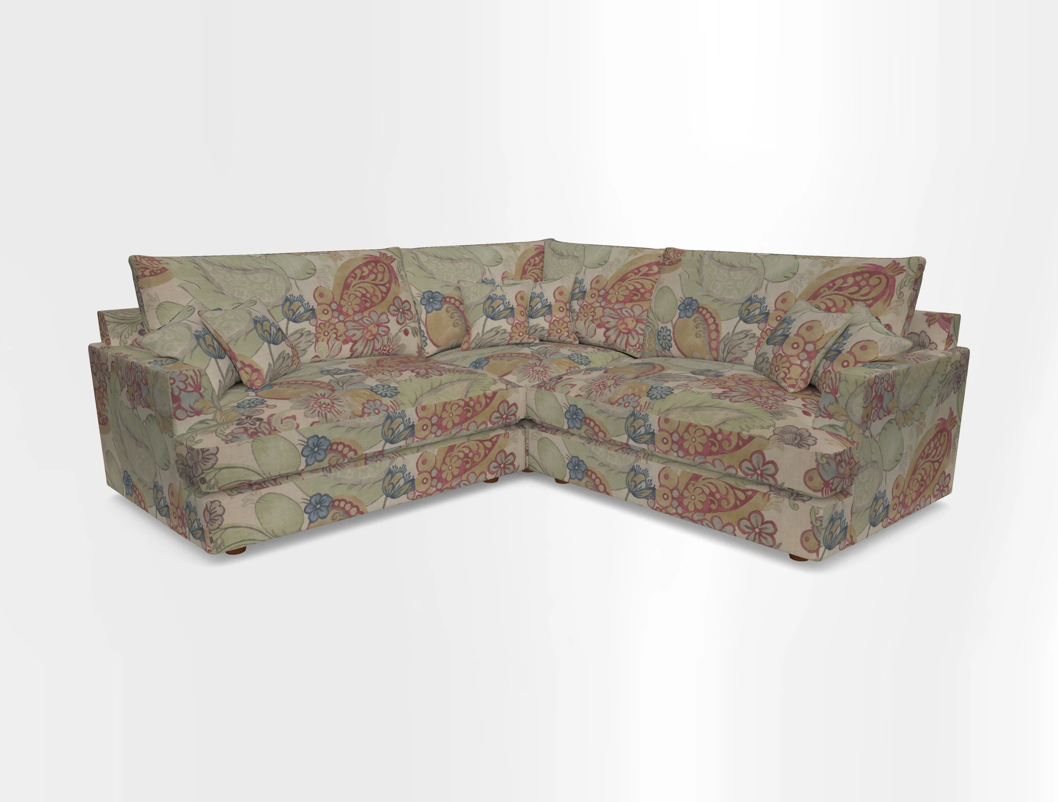 Slingsby Small Fitted Cover Corner Unit LHF & RHF in Two Tone Plain Biscuit.  Loose cover version available