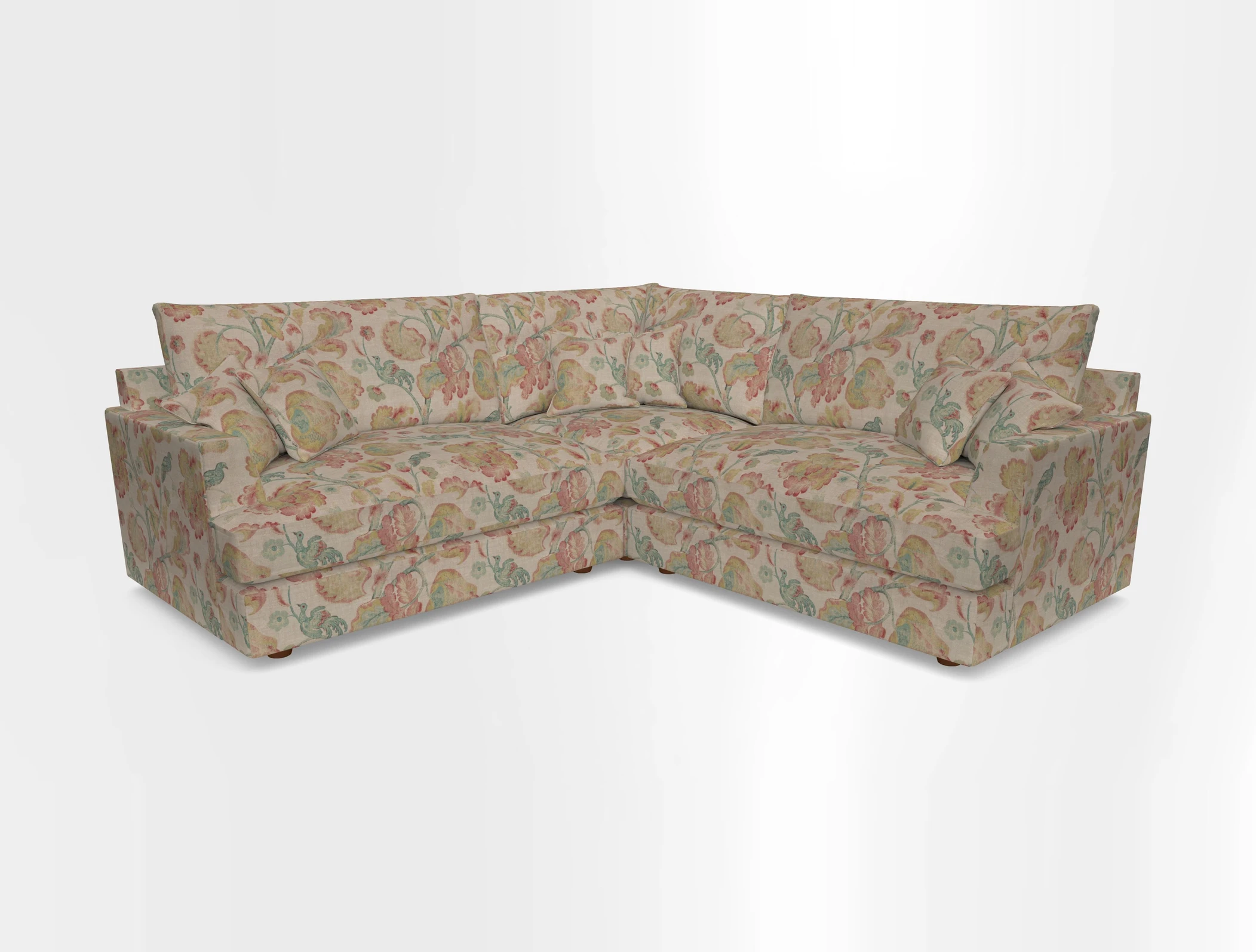 Slingsby Small Fitted Cover Corner Unit LHF & RHF in Two Tone Plain Biscuit.  Loose cover version available