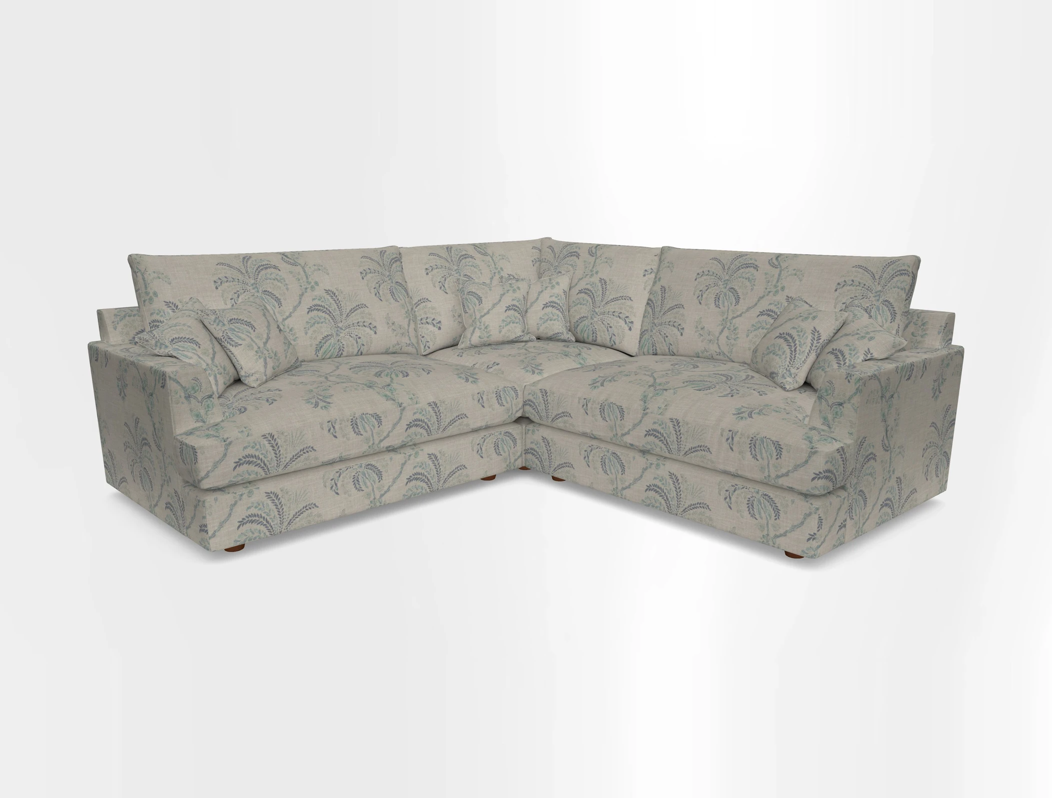 Slingsby Small Fitted Cover Corner Unit LHF & RHF in Two Tone Plain Biscuit.  Loose cover version available