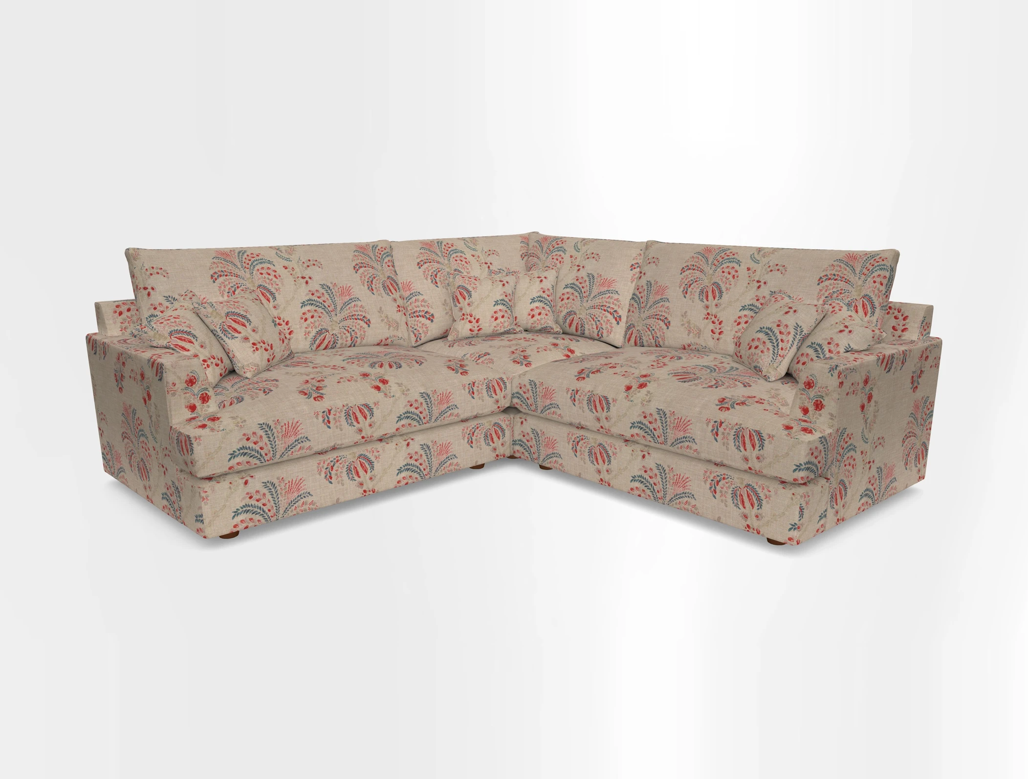 Slingsby Small Fitted Cover Corner Unit LHF & RHF in Two Tone Plain Biscuit.  Loose cover version available