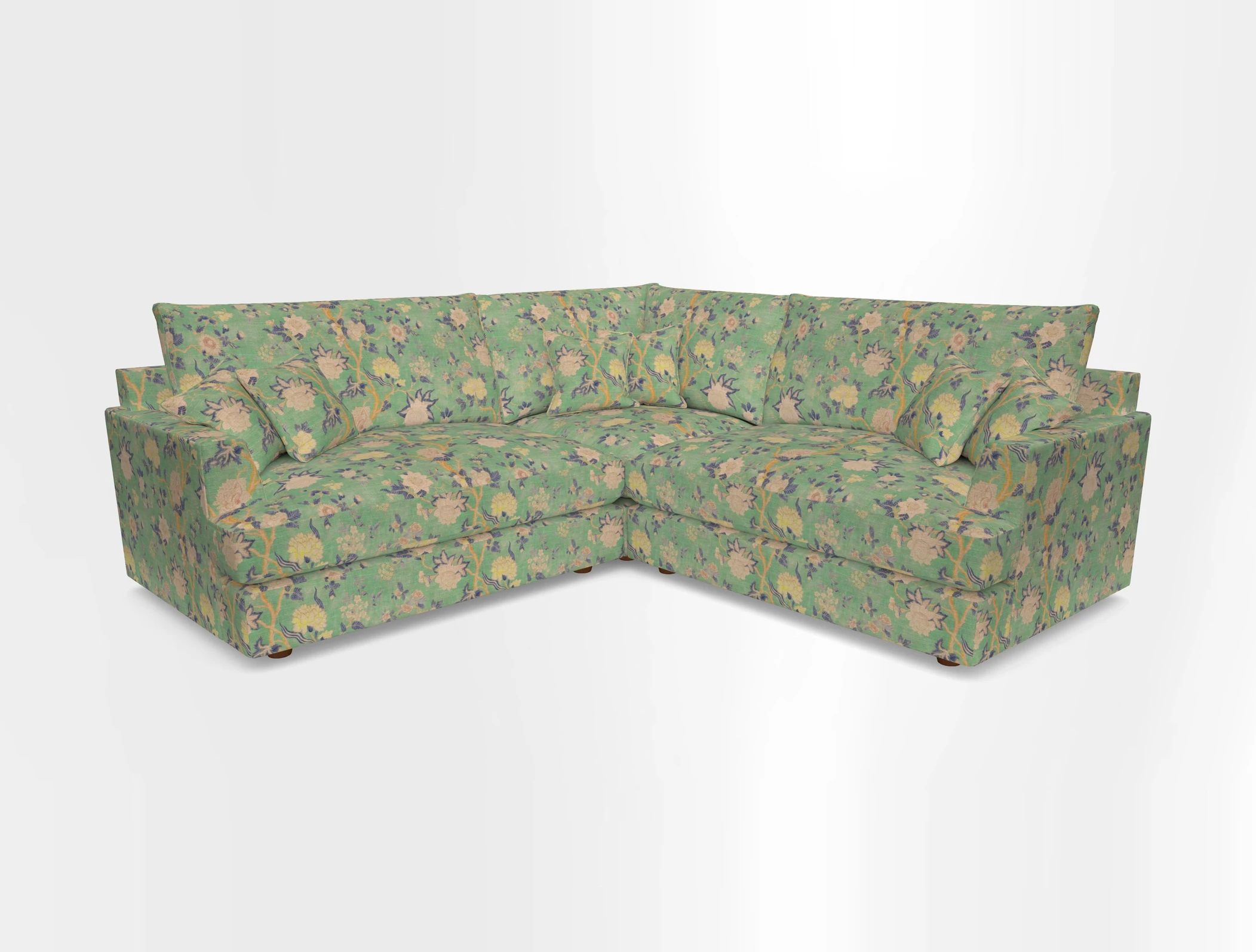 Slingsby Small Fitted Cover Corner Unit LHF & RHF in Two Tone Plain Biscuit.  Loose cover version available