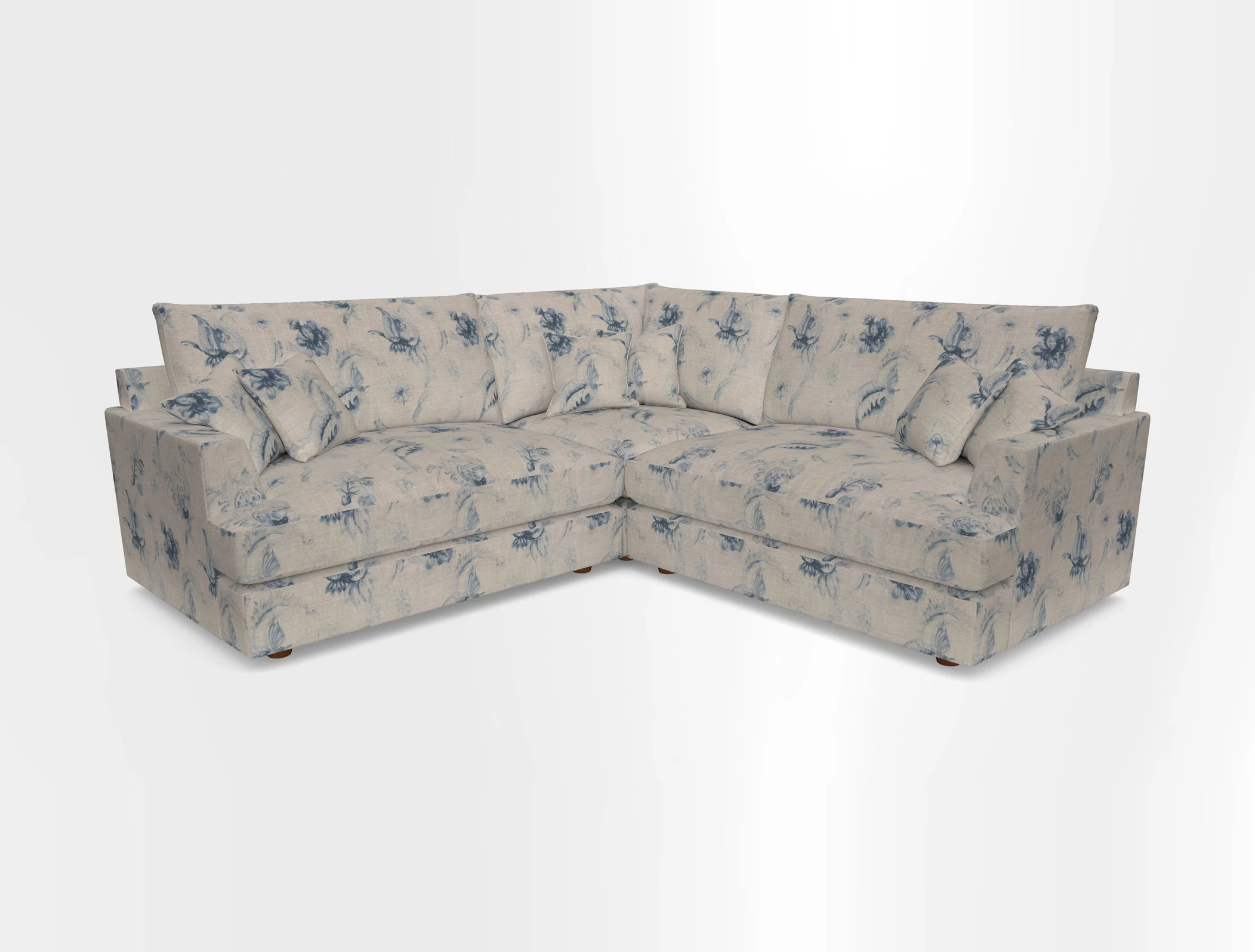 Slingsby Small Fitted Cover Corner Unit LHF & RHF in Two Tone Plain Biscuit.  Loose cover version available