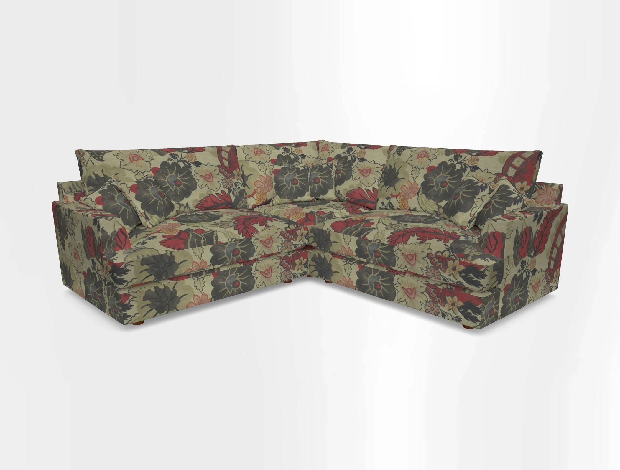 Slingsby Small Fitted Cover Corner Unit LHF & RHF in Two Tone Plain Biscuit.  Loose cover version available