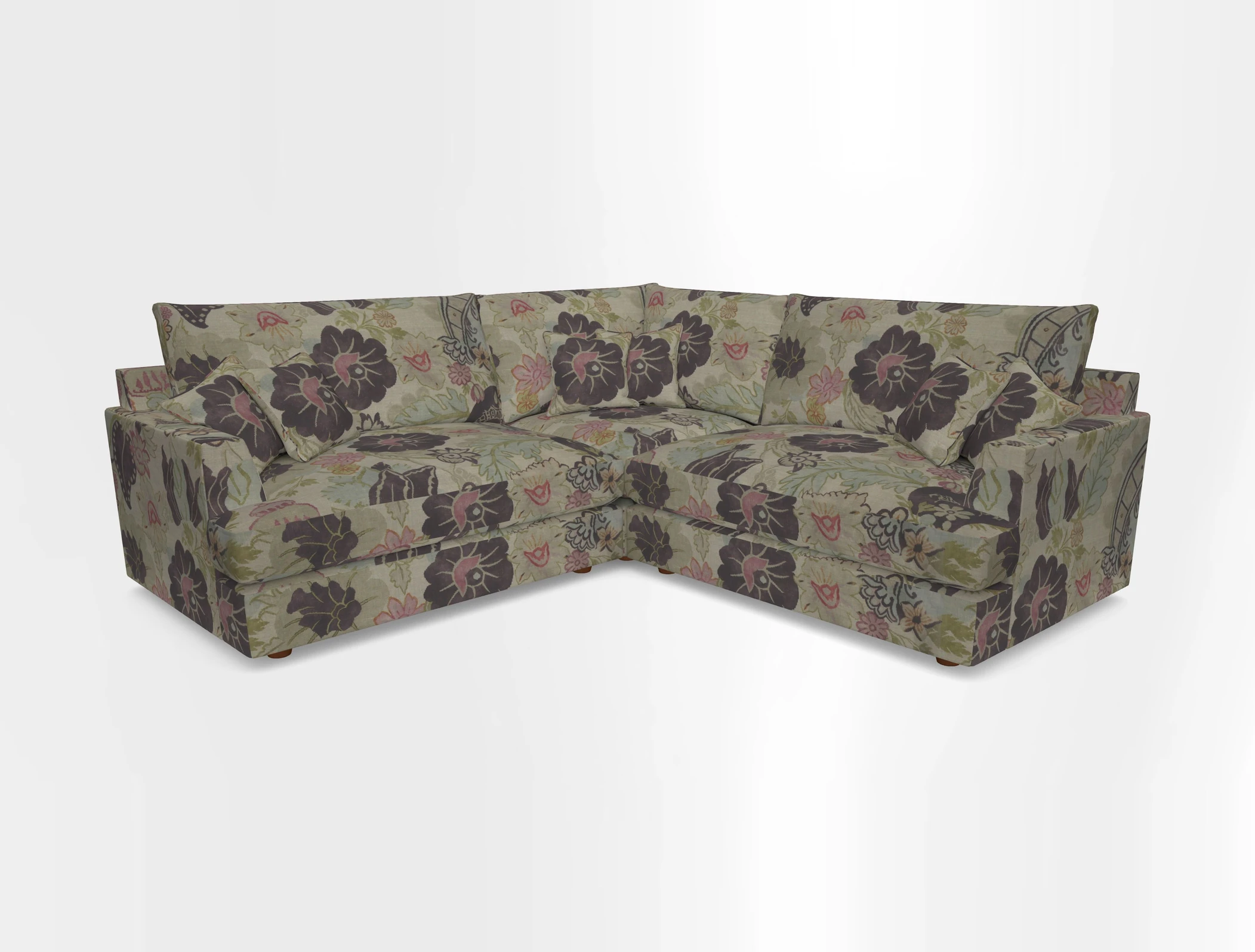 Slingsby Small Fitted Cover Corner Unit LHF & RHF in Two Tone Plain Biscuit.  Loose cover version available