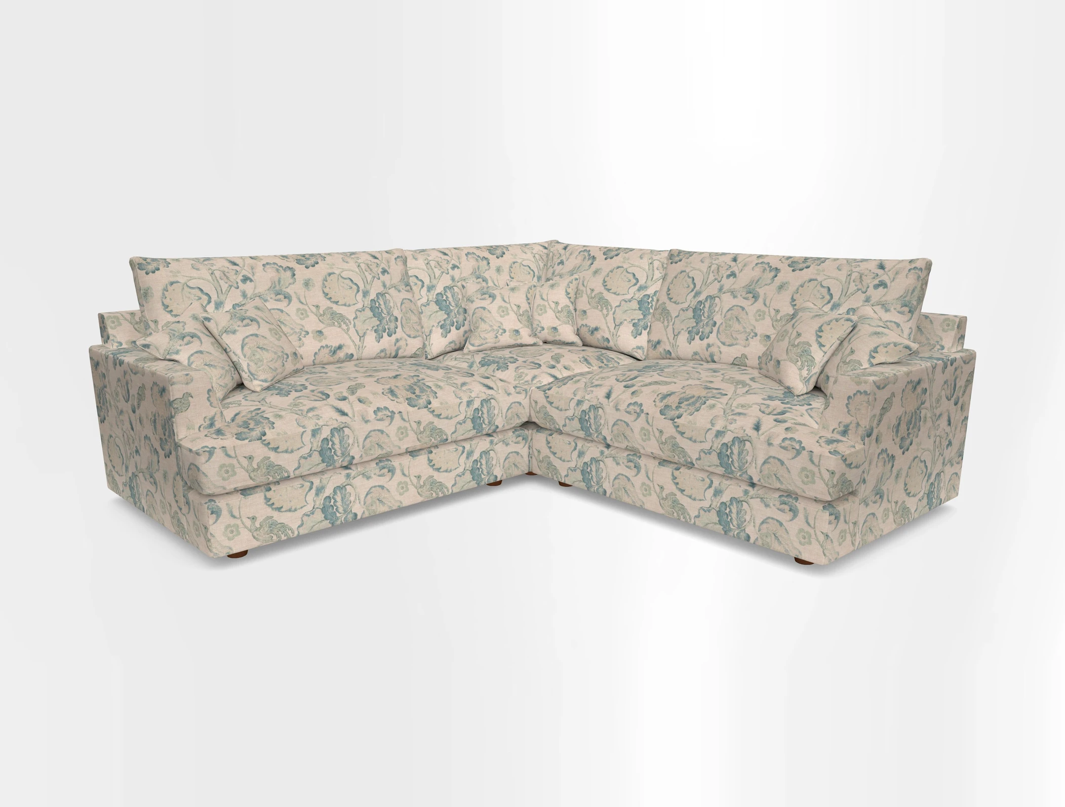 Slingsby Small Fitted Cover Corner Unit LHF & RHF in Two Tone Plain Biscuit.  Loose cover version available