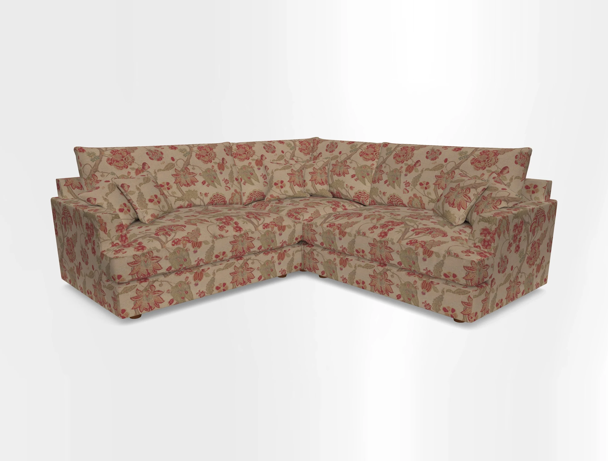 Slingsby Small Fitted Cover Corner Unit LHF & RHF in Two Tone Plain Biscuit.  Loose cover version available