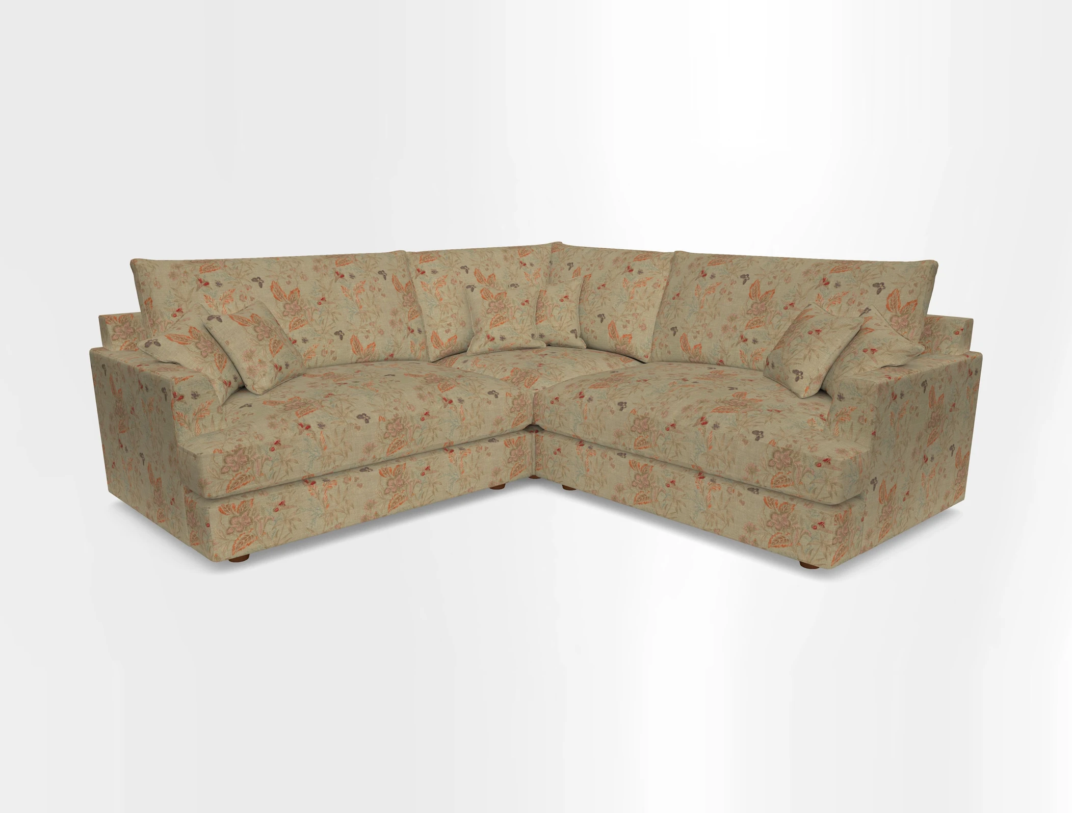 Slingsby Small Fitted Cover Corner Unit LHF & RHF in Two Tone Plain Biscuit.  Loose cover version available