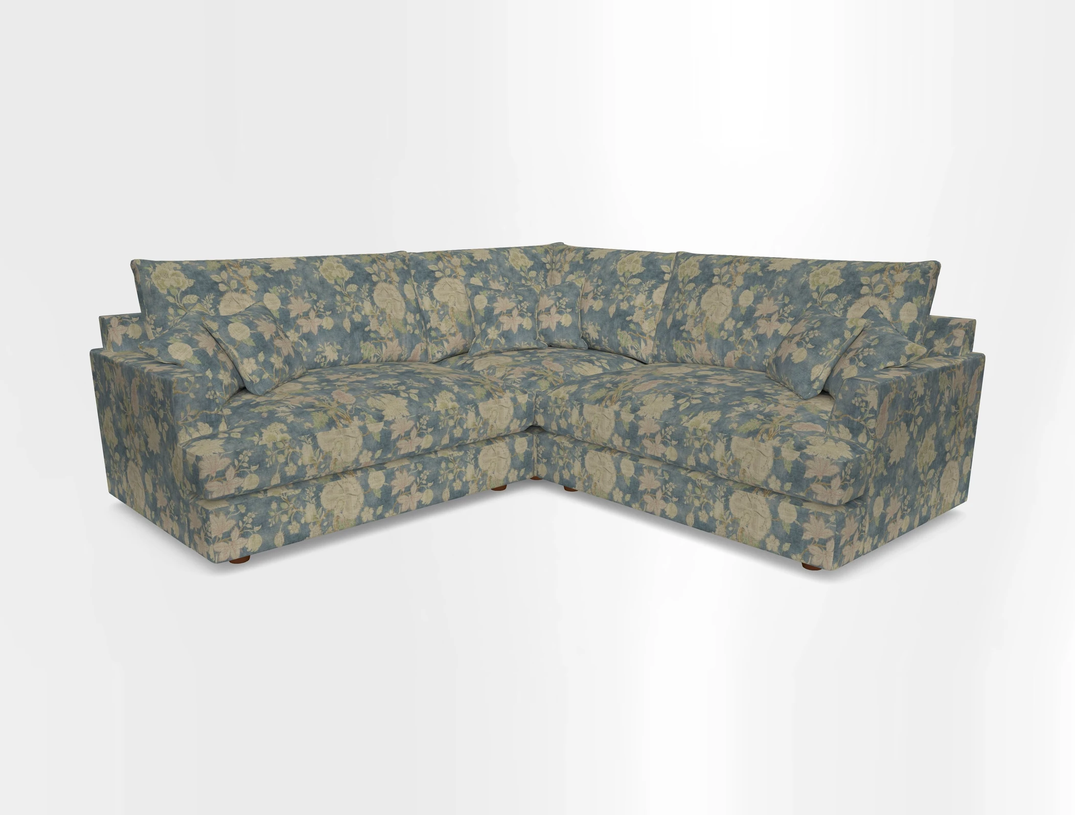 Slingsby Small Fitted Cover Corner Unit LHF & RHF in Two Tone Plain Biscuit.  Loose cover version available