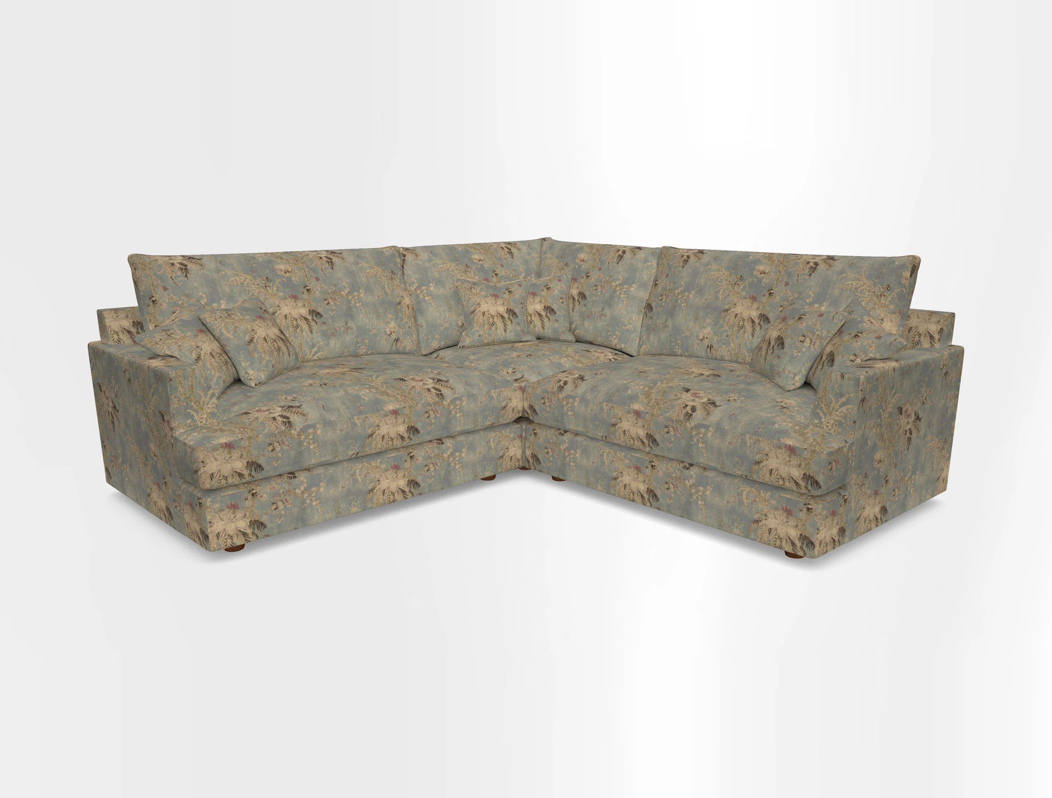 Slingsby Small Fitted Cover Corner Unit LHF & RHF in Two Tone Plain Biscuit.  Loose cover version available