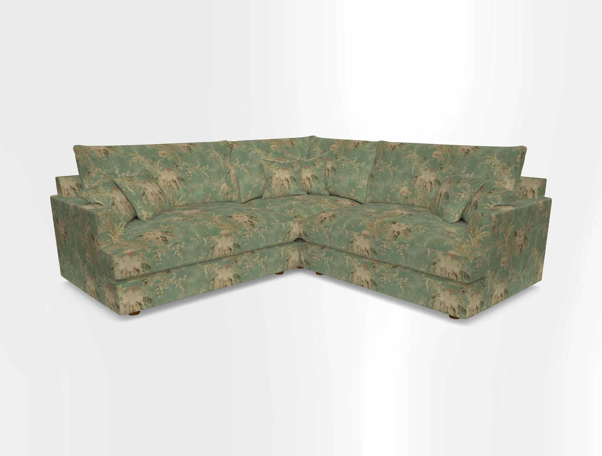 Slingsby Small Fitted Cover Corner Unit LHF & RHF in Two Tone Plain Biscuit.  Loose cover version available