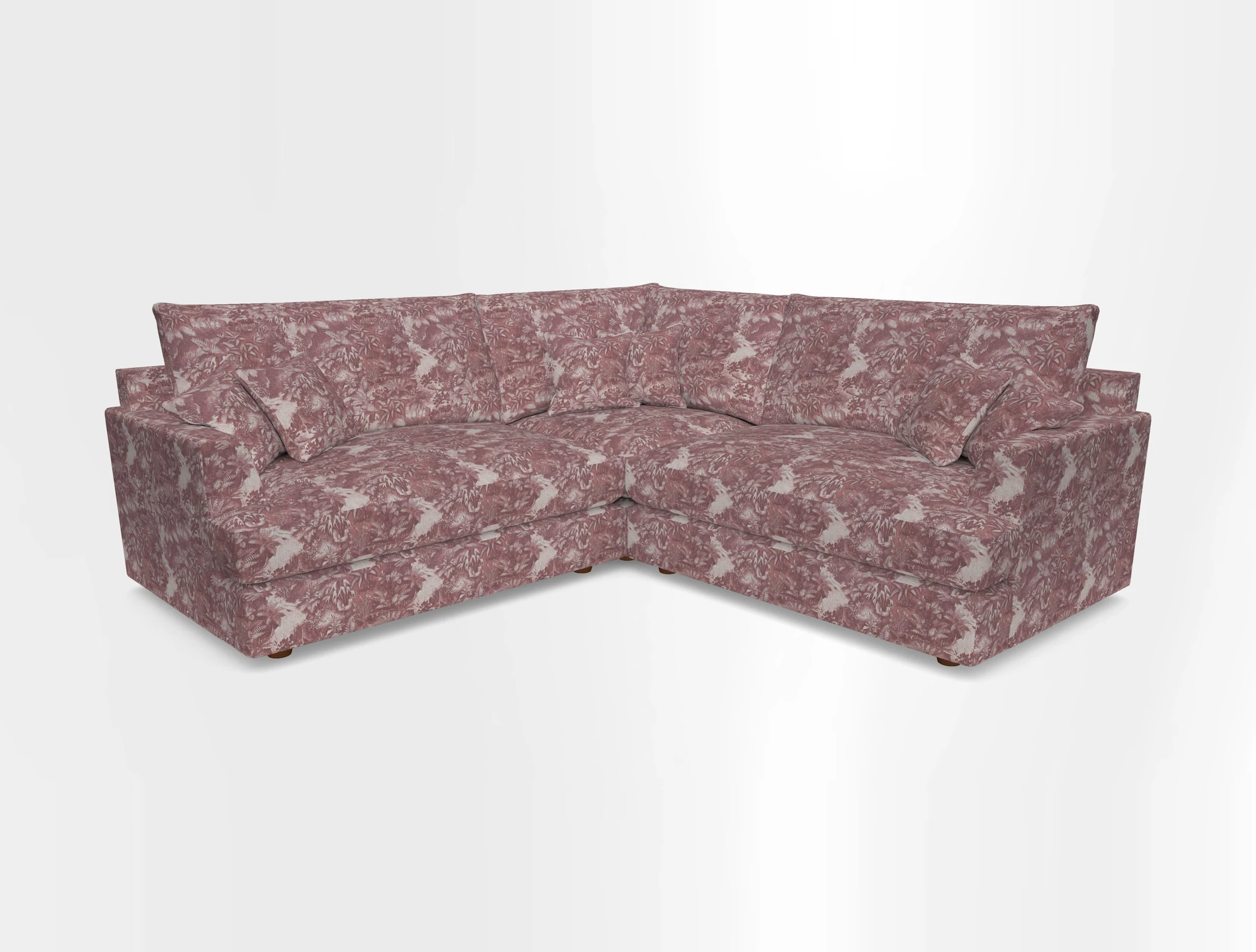 Slingsby Small Fitted Cover Corner Unit LHF & RHF in Two Tone Plain Biscuit.  Loose cover version available