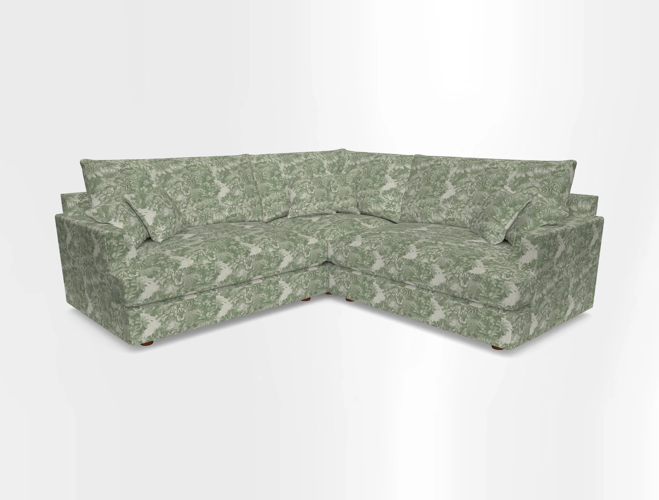 Slingsby Small Fitted Cover Corner Unit LHF & RHF in Two Tone Plain Biscuit.  Loose cover version available