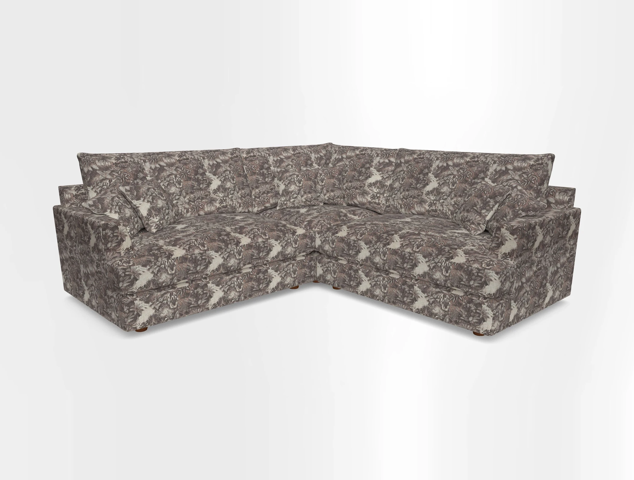 Slingsby Small Fitted Cover Corner Unit LHF & RHF in Two Tone Plain Biscuit.  Loose cover version available