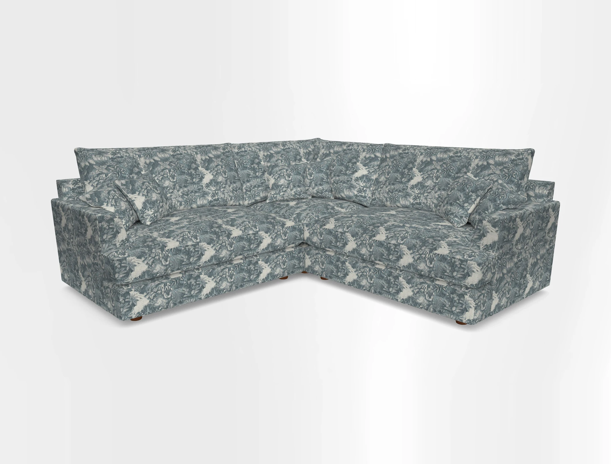 Slingsby Small Fitted Cover Corner Unit LHF & RHF in Two Tone Plain Biscuit.  Loose cover version available