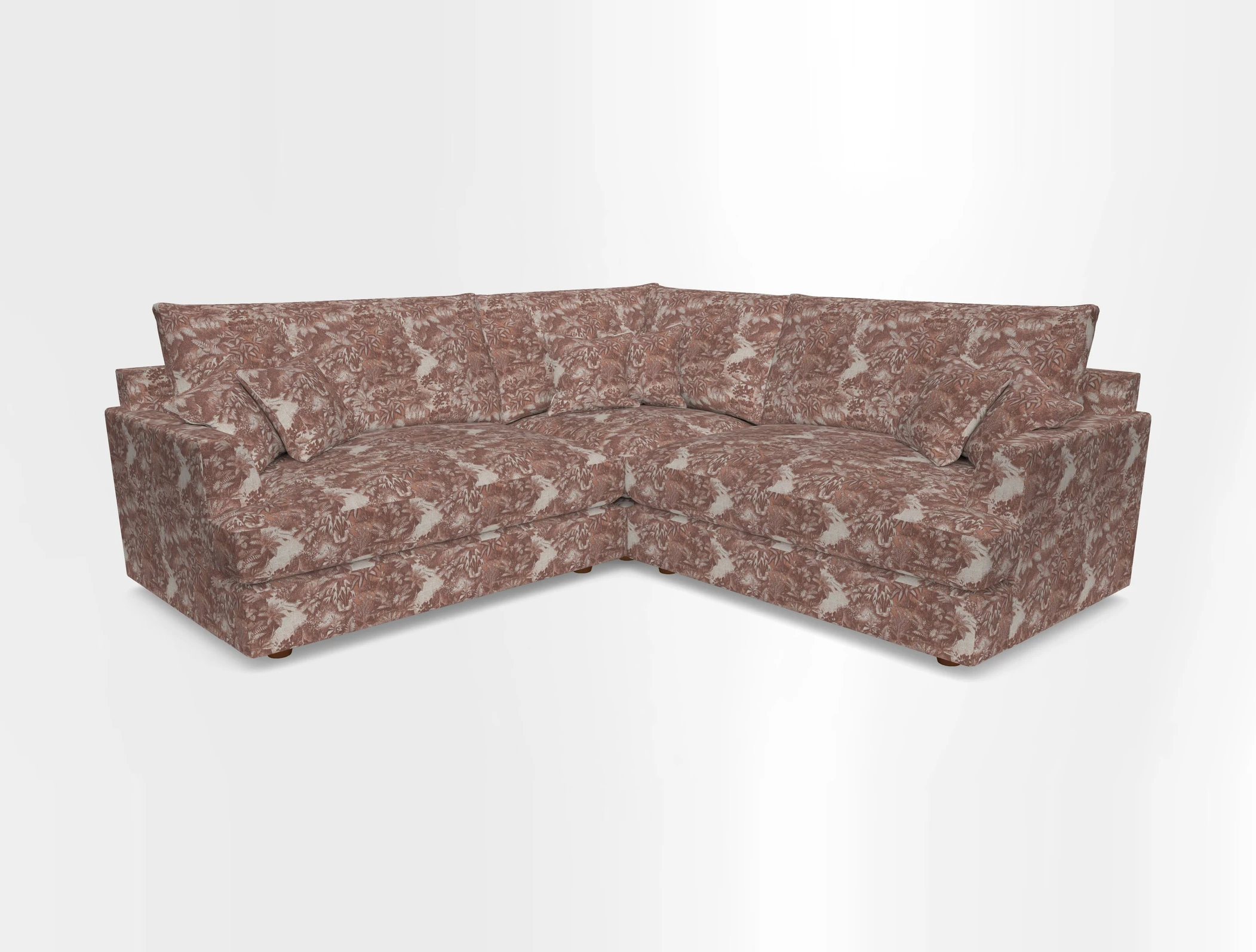Slingsby Small Fitted Cover Corner Unit LHF & RHF in Two Tone Plain Biscuit.  Loose cover version available