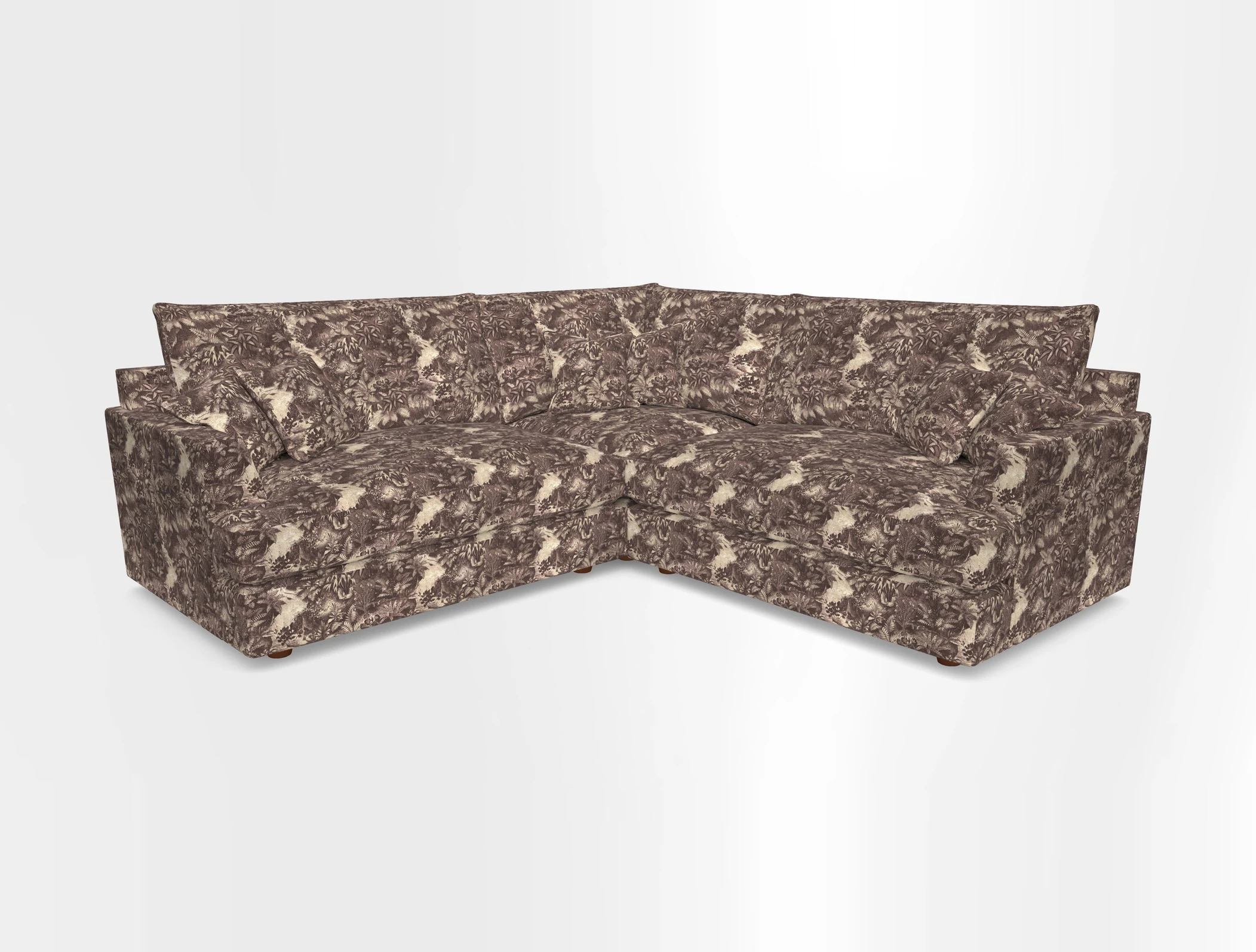 Slingsby Small Fitted Cover Corner Unit LHF & RHF in Two Tone Plain Biscuit.  Loose cover version available
