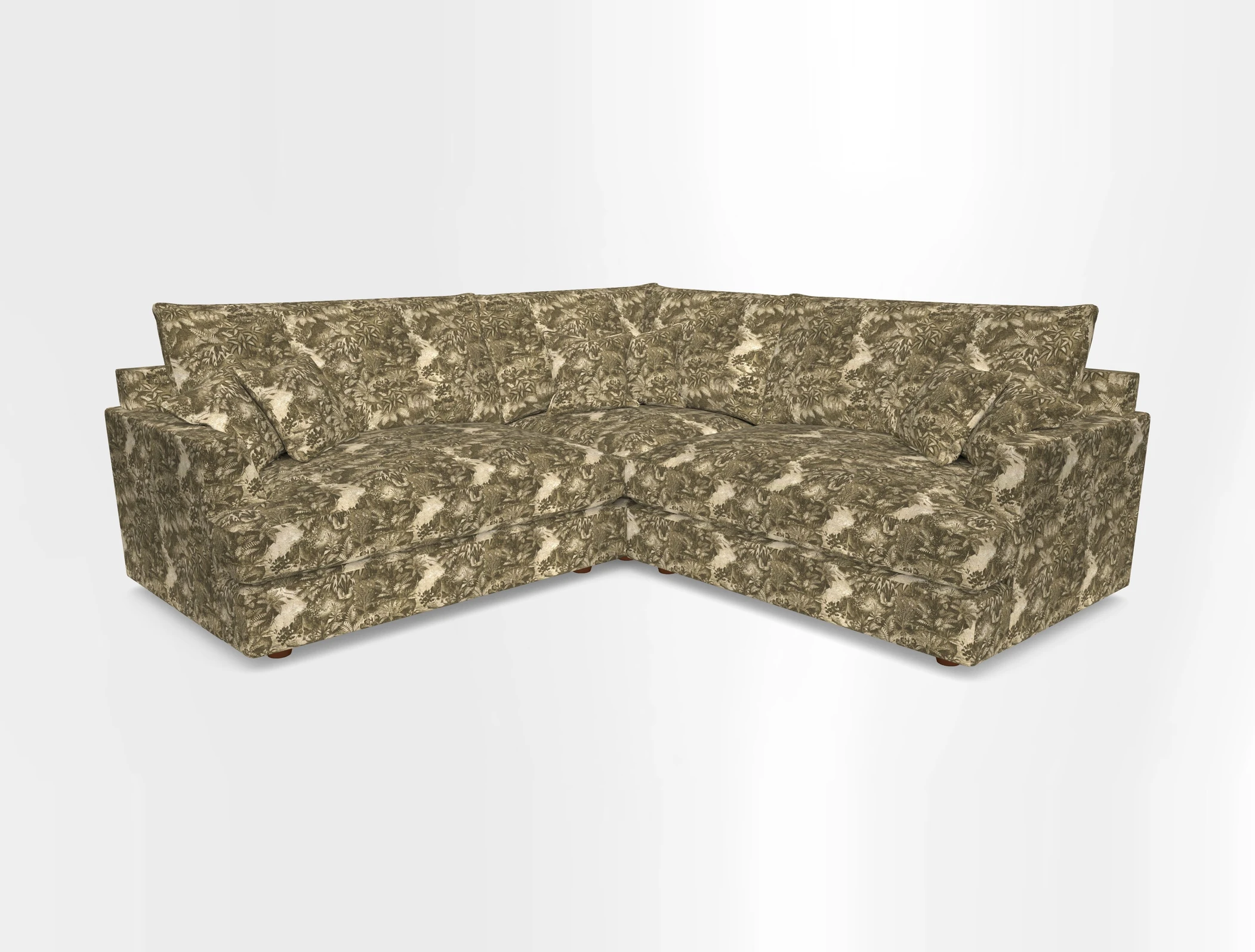 Slingsby Small Fitted Cover Corner Unit LHF & RHF in Two Tone Plain Biscuit.  Loose cover version available