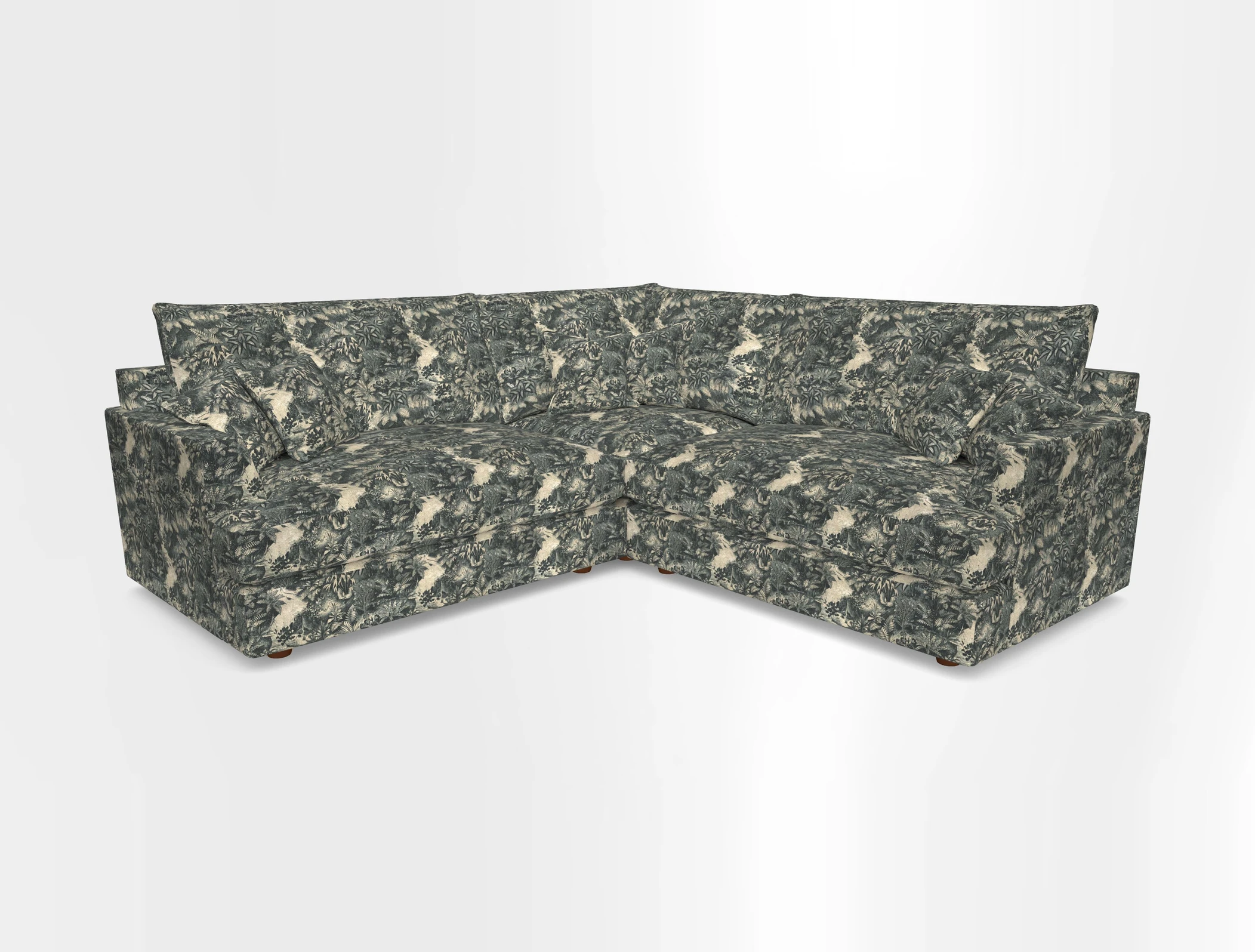 Slingsby Small Fitted Cover Corner Unit LHF & RHF in Two Tone Plain Biscuit.  Loose cover version available