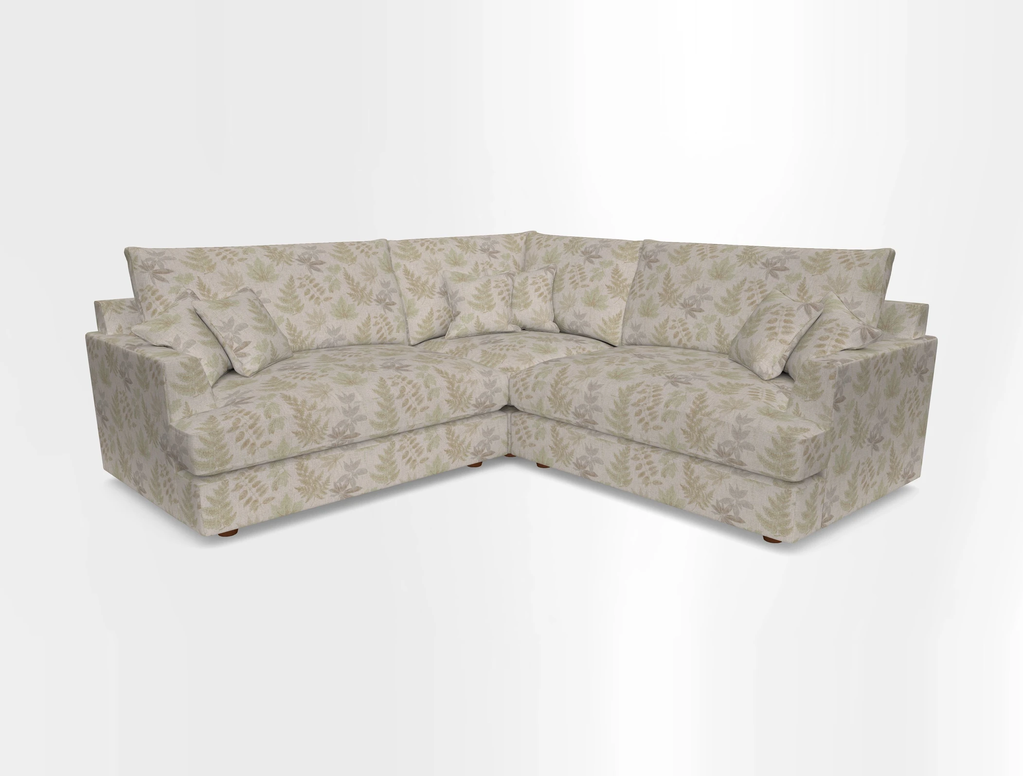 Slingsby Small Fitted Cover Corner Unit LHF & RHF in Two Tone Plain Biscuit.  Loose cover version available