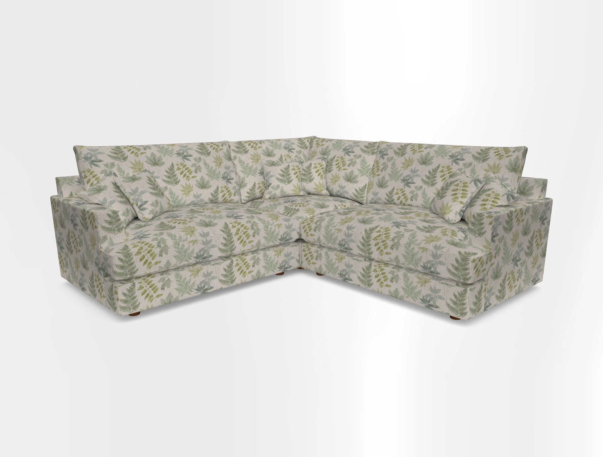 Slingsby Small Fitted Cover Corner Unit LHF & RHF in Two Tone Plain Biscuit.  Loose cover version available
