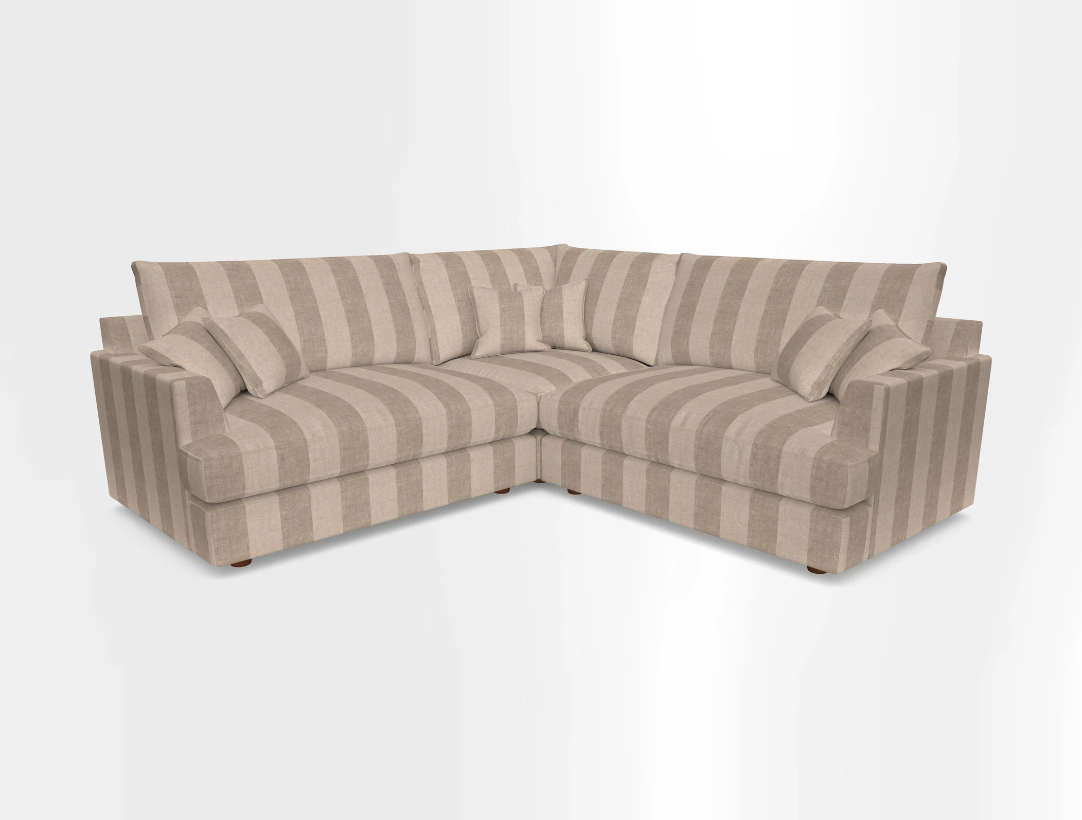 Slingsby Small Fitted Cover Corner Unit LHF & RHF in Two Tone Plain Biscuit.  Loose cover version available