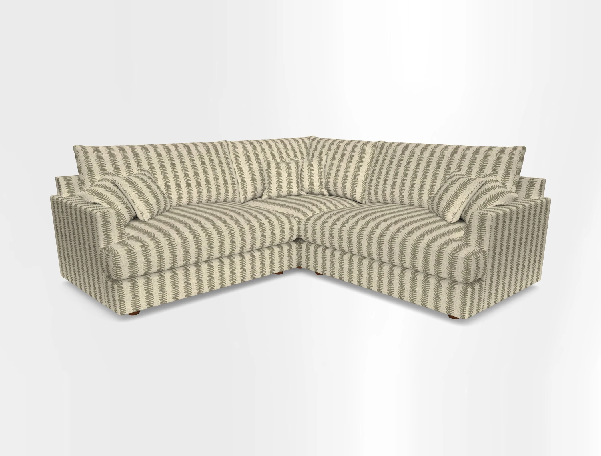 Slingsby Small Fitted Cover Corner Unit LHF & RHF in Two Tone Plain Biscuit.  Loose cover version available
