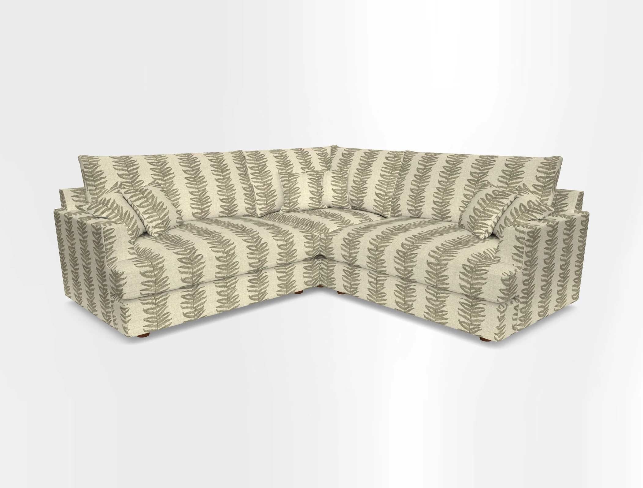 Slingsby Small Fitted Cover Corner Unit LHF & RHF in Two Tone Plain Biscuit.  Loose cover version available