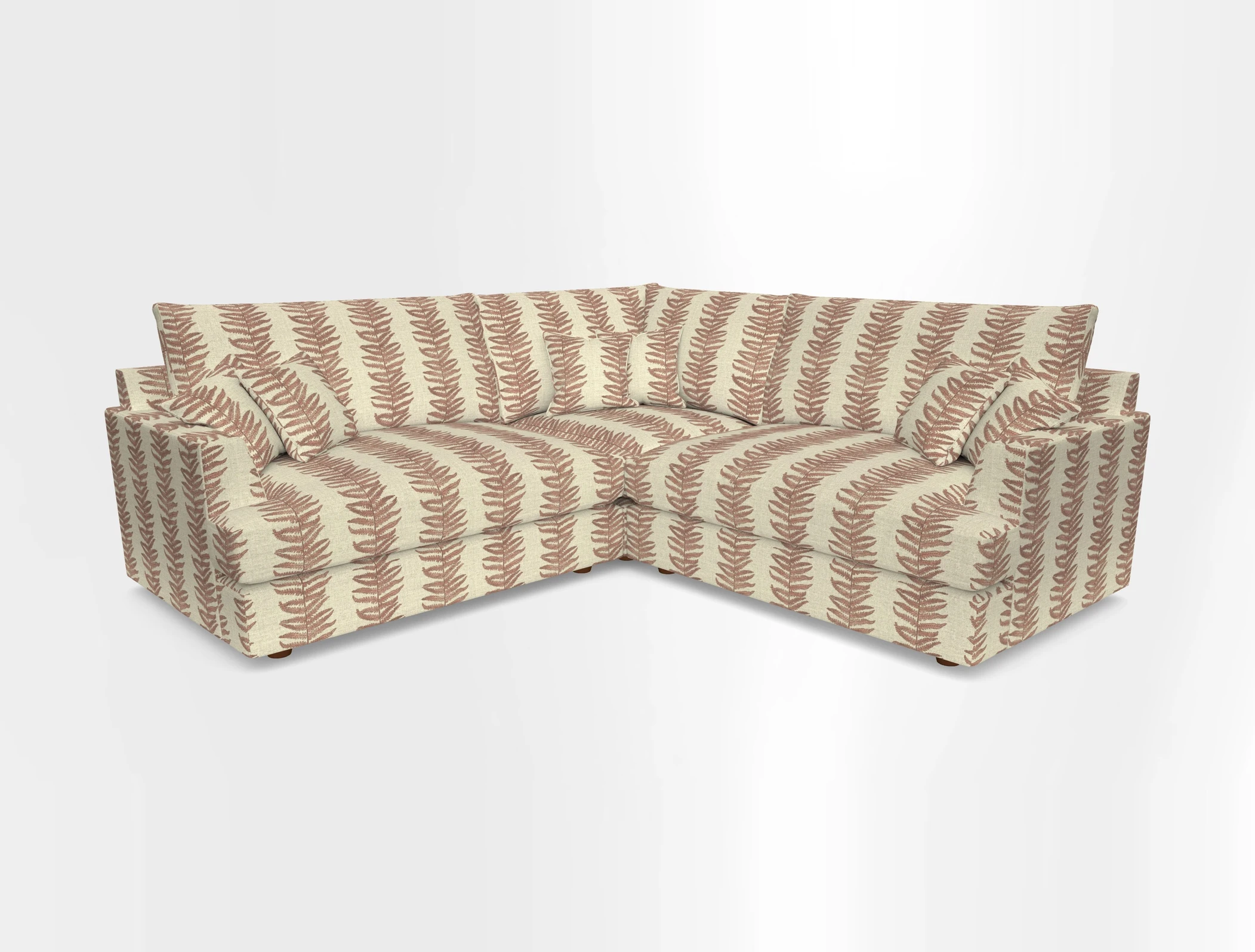 Slingsby Small Fitted Cover Corner Unit LHF & RHF in Two Tone Plain Biscuit.  Loose cover version available