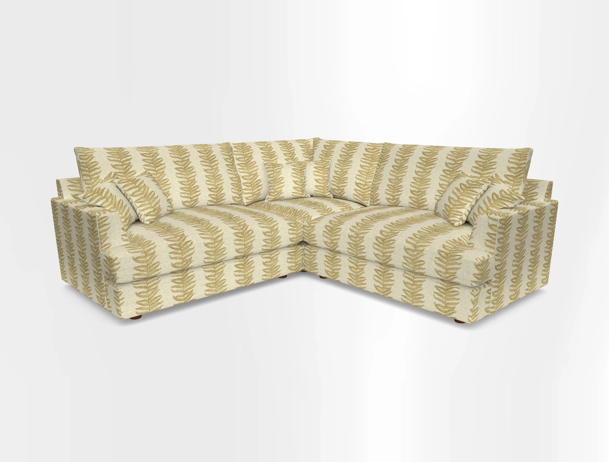 Slingsby Small Fitted Cover Corner Unit LHF & RHF in Two Tone Plain Biscuit.  Loose cover version available