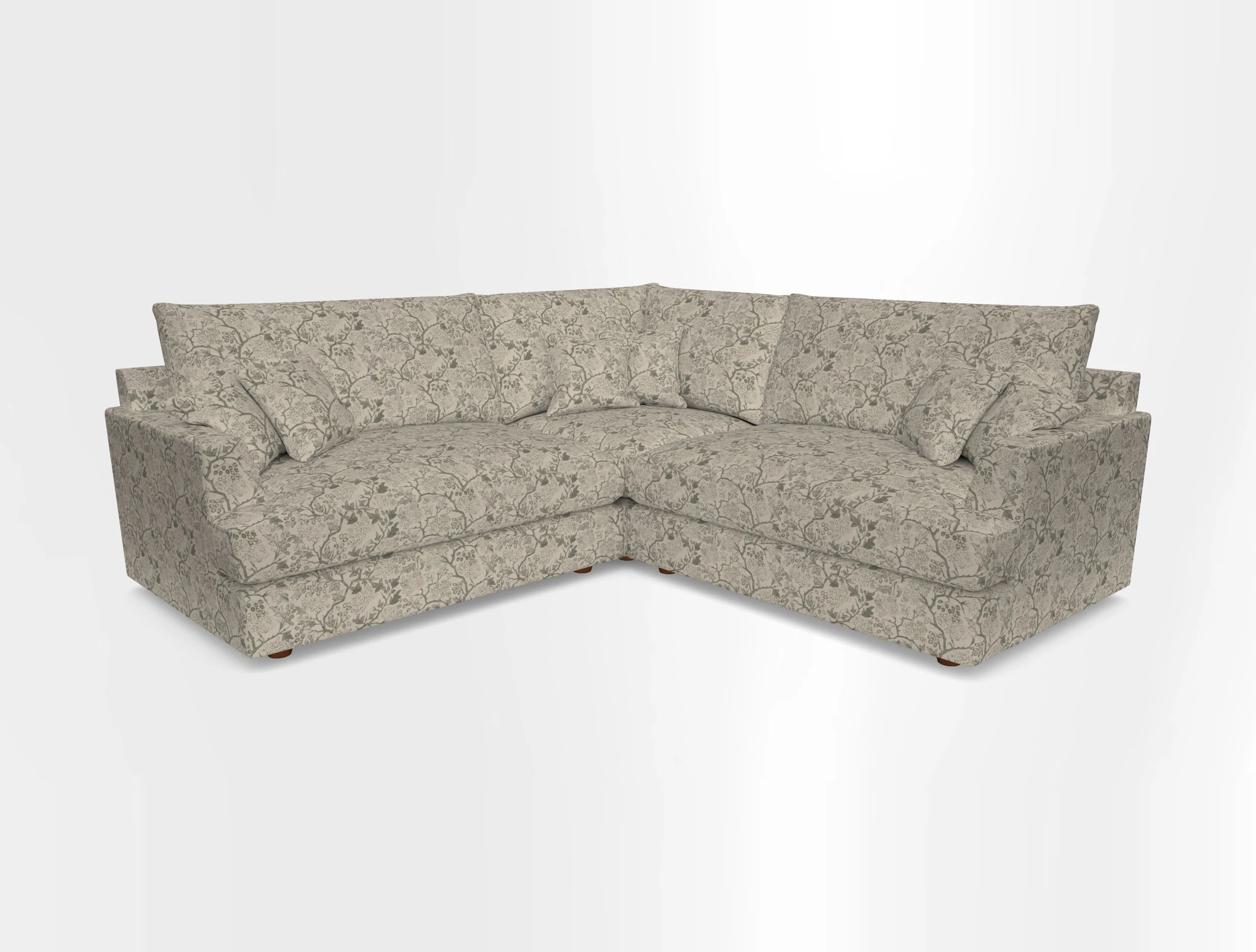 Slingsby Small Fitted Cover Corner Unit LHF & RHF in Two Tone Plain Biscuit.  Loose cover version available