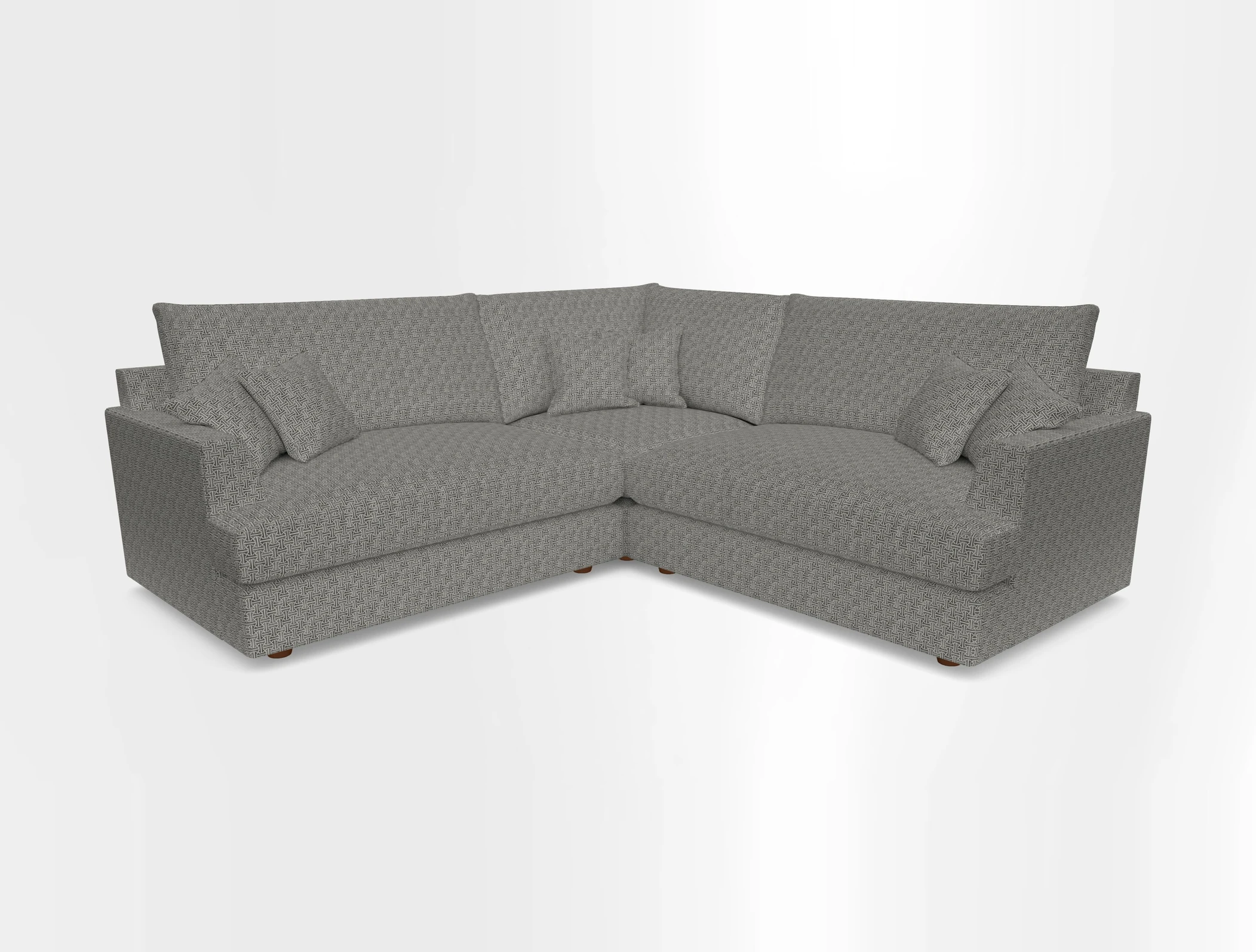 Slingsby Small Fitted Cover Corner Unit LHF & RHF in Two Tone Plain Biscuit.  Loose cover version available