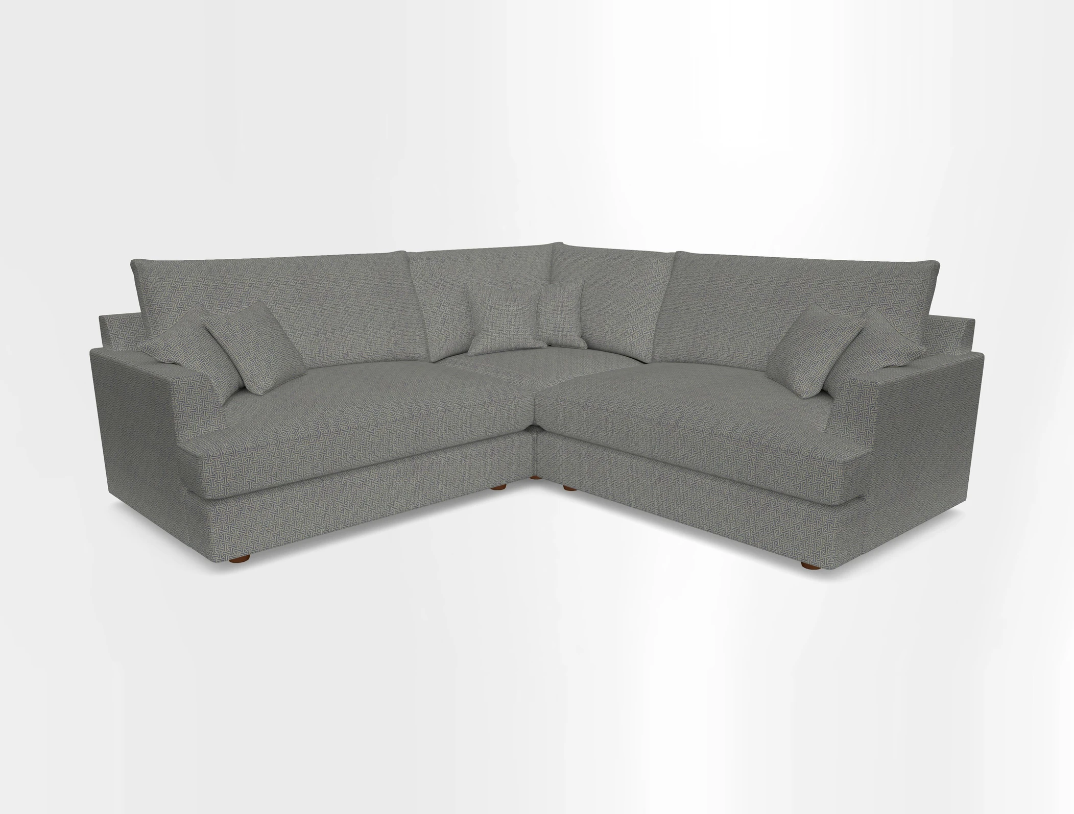 Slingsby Small Fitted Cover Corner Unit LHF & RHF in Two Tone Plain Biscuit.  Loose cover version available