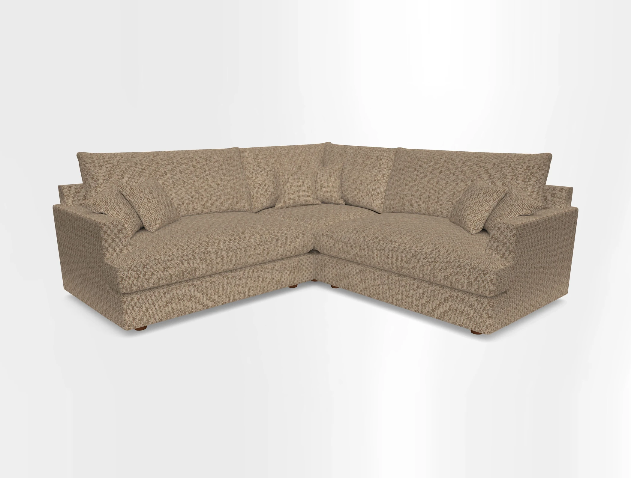 Slingsby Small Fitted Cover Corner Unit LHF & RHF in Two Tone Plain Biscuit.  Loose cover version available